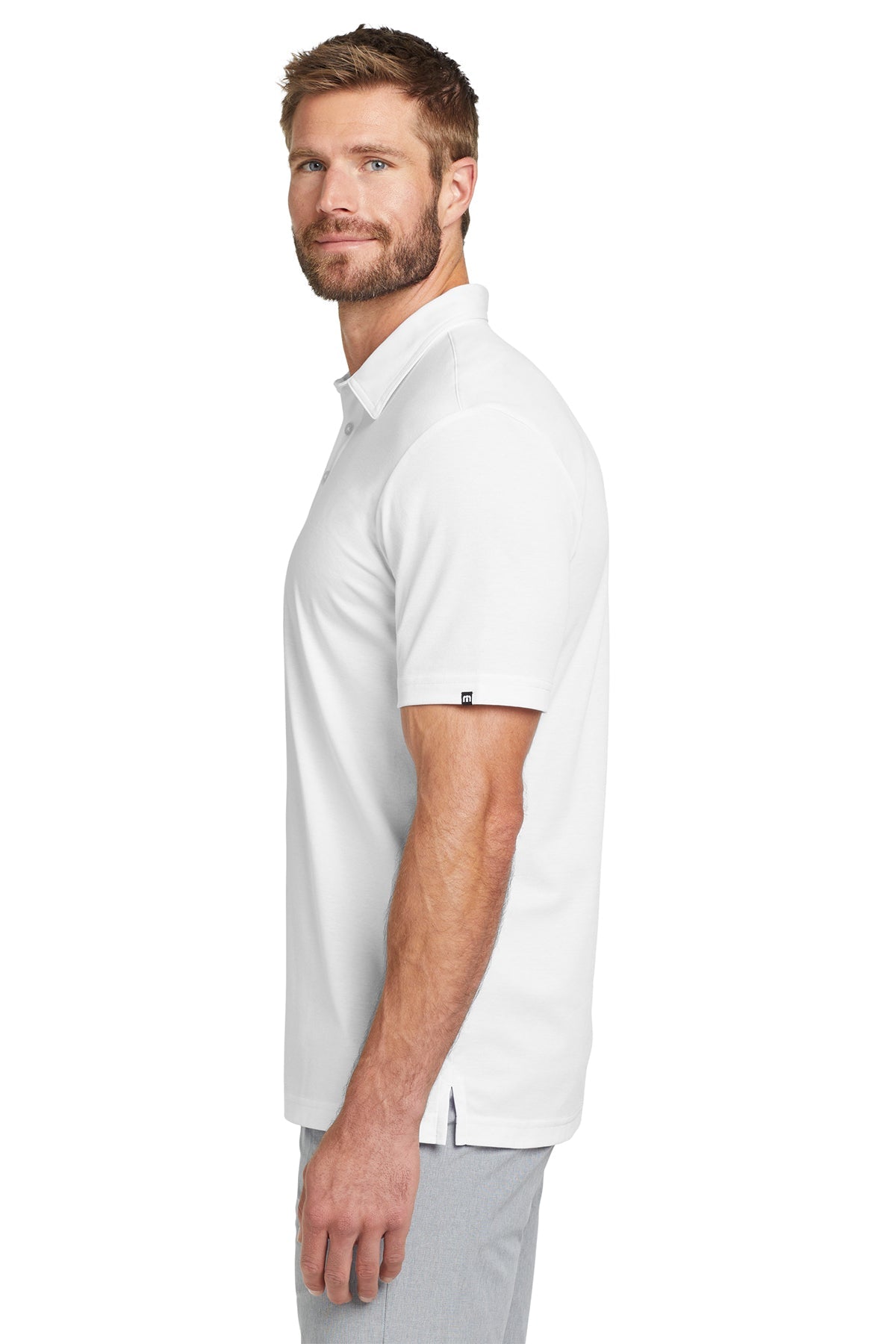 TravisMathew Oceanside Solid Polo White [Control Risks]