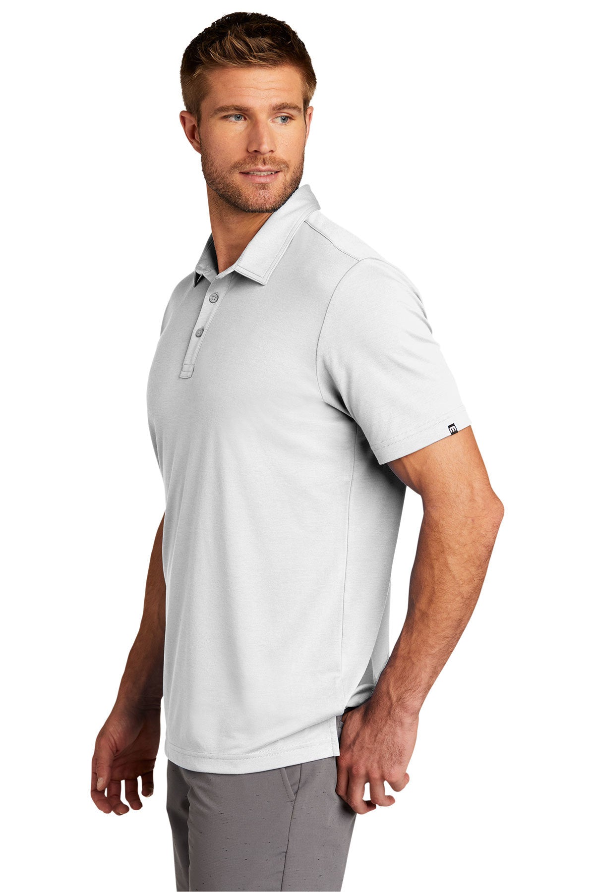TravisMathew Oceanside Solid Polo White [Calvada Surveying Inc]