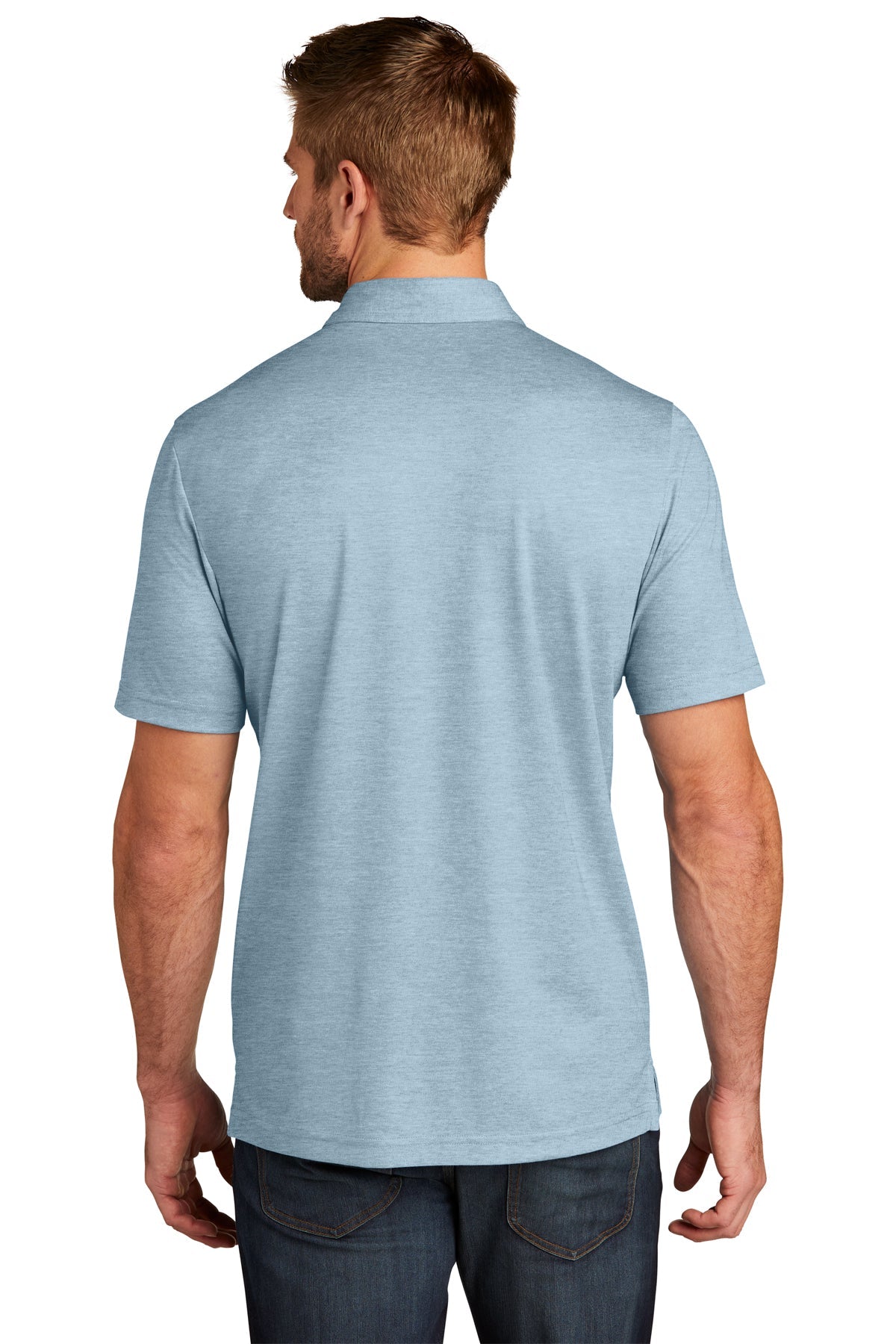 TravisMathew Oceanside Heather Polo Allure Heather [The Braff Group]