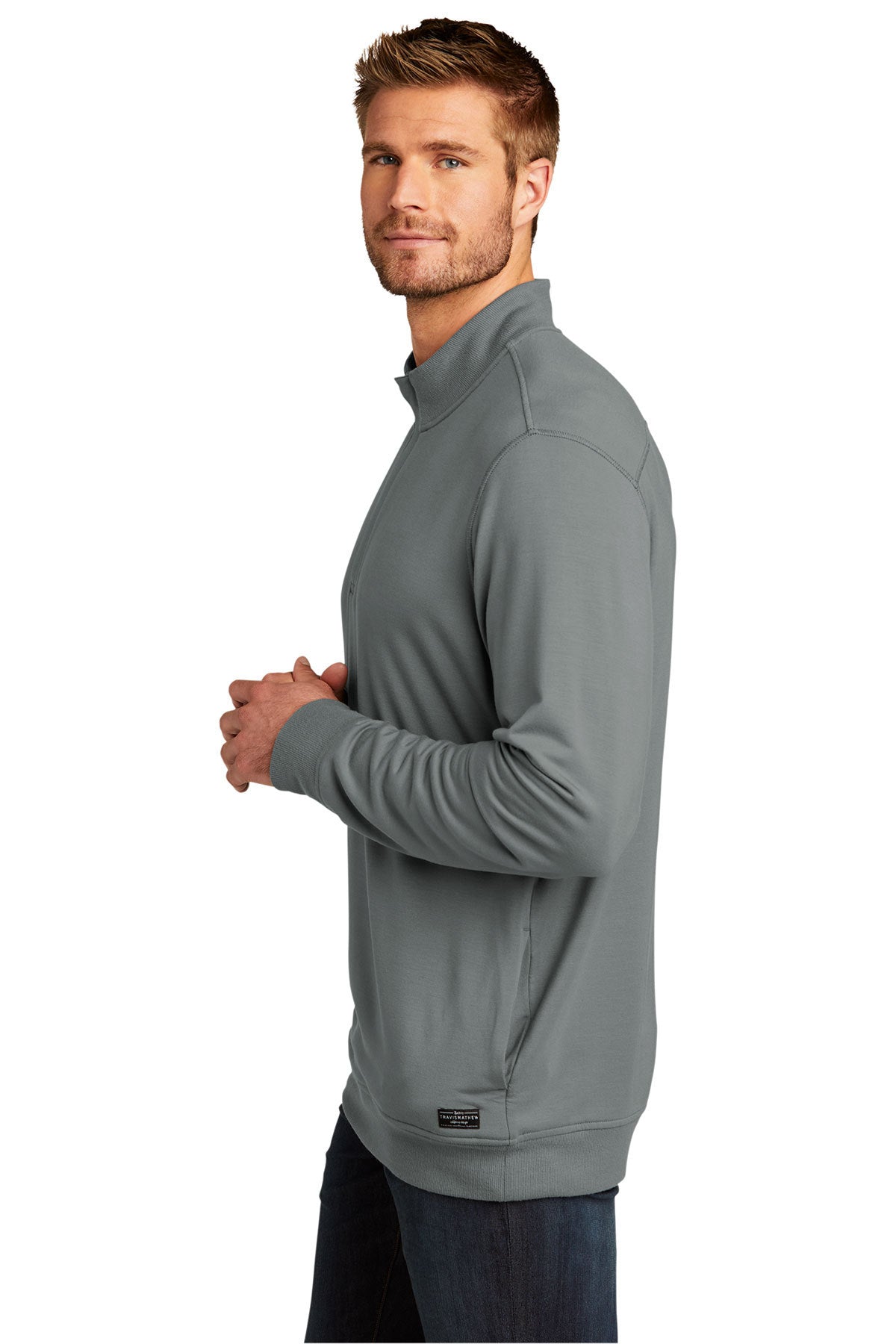 TravisMathew Newport 1/4-Zip Fleece Quiet Shade Grey [Cunningham & Associates, LLC]