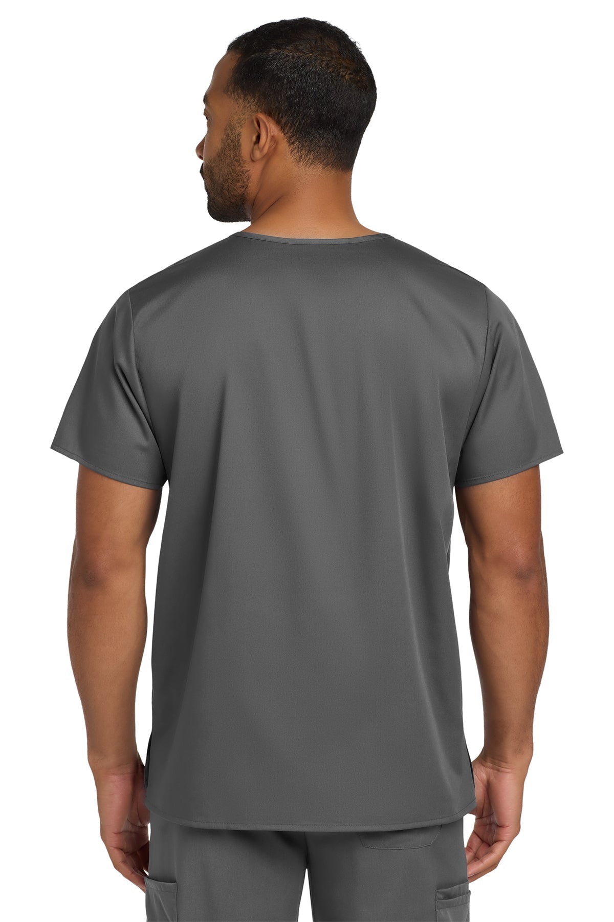 Wink Unisex WorkFlex Chest Pocket Custom V-Neck Tops, Pewter [Arthritis & Rheumatism Associates PC]