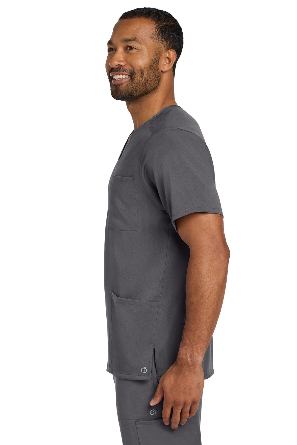 Wink Premiere Flex Custom V-Neck Tops, Pewter [Arthritis & Rheumatism Associates PC]