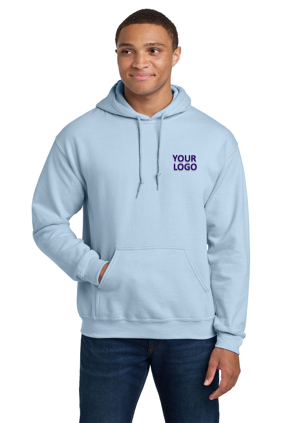 Gildan Light Blue 18500 custom design sweatshirts