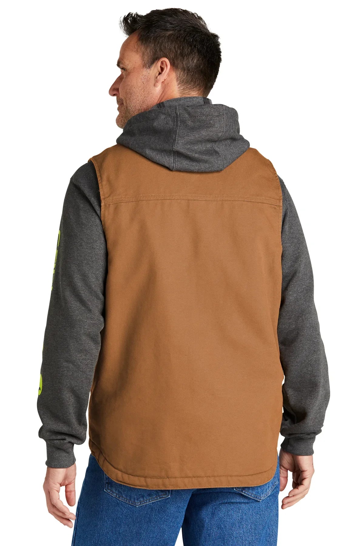 Carhartt Sherpa-Lined Customized Vests, Carhartt Brown [Elmwood Homes]