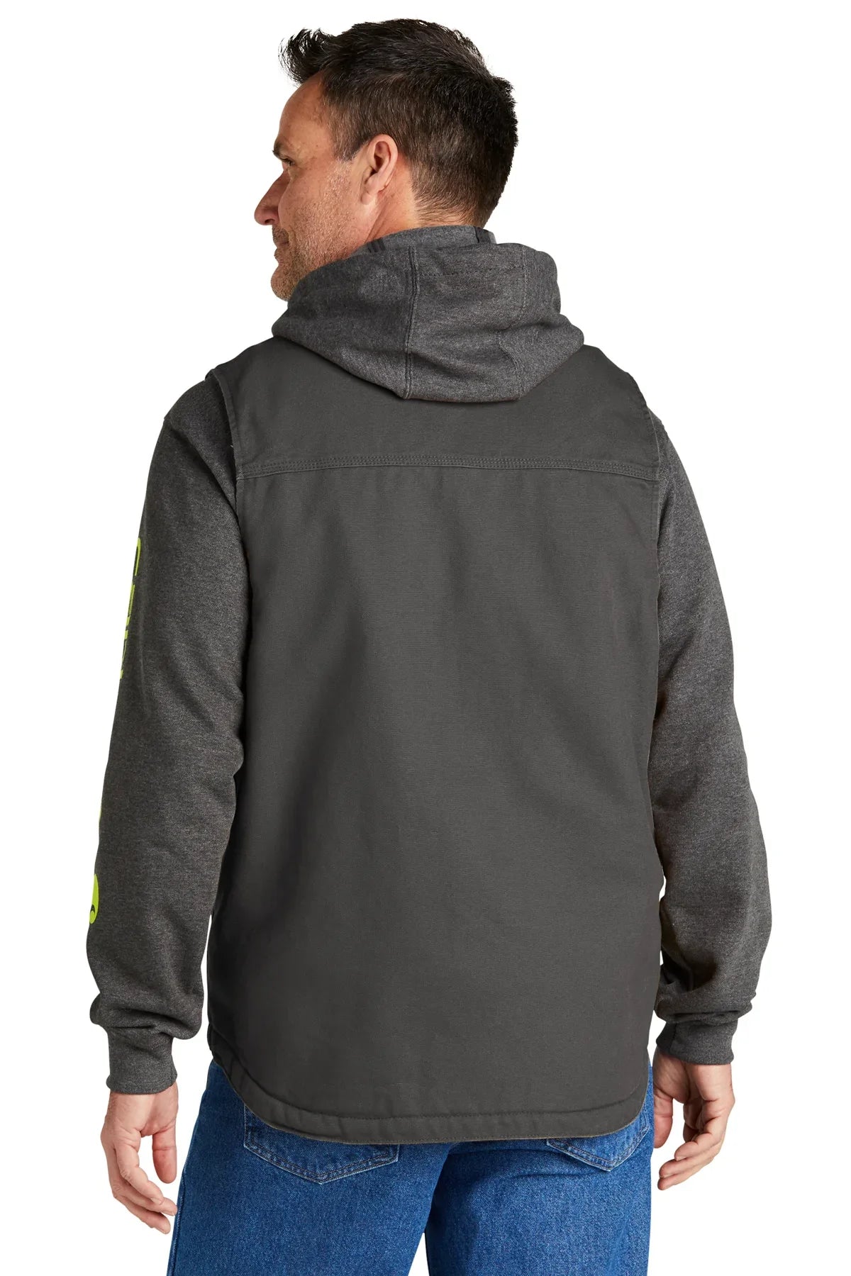 Carhartt Sherpa-Lined Customized Vests, Gravel [Simple Construction]