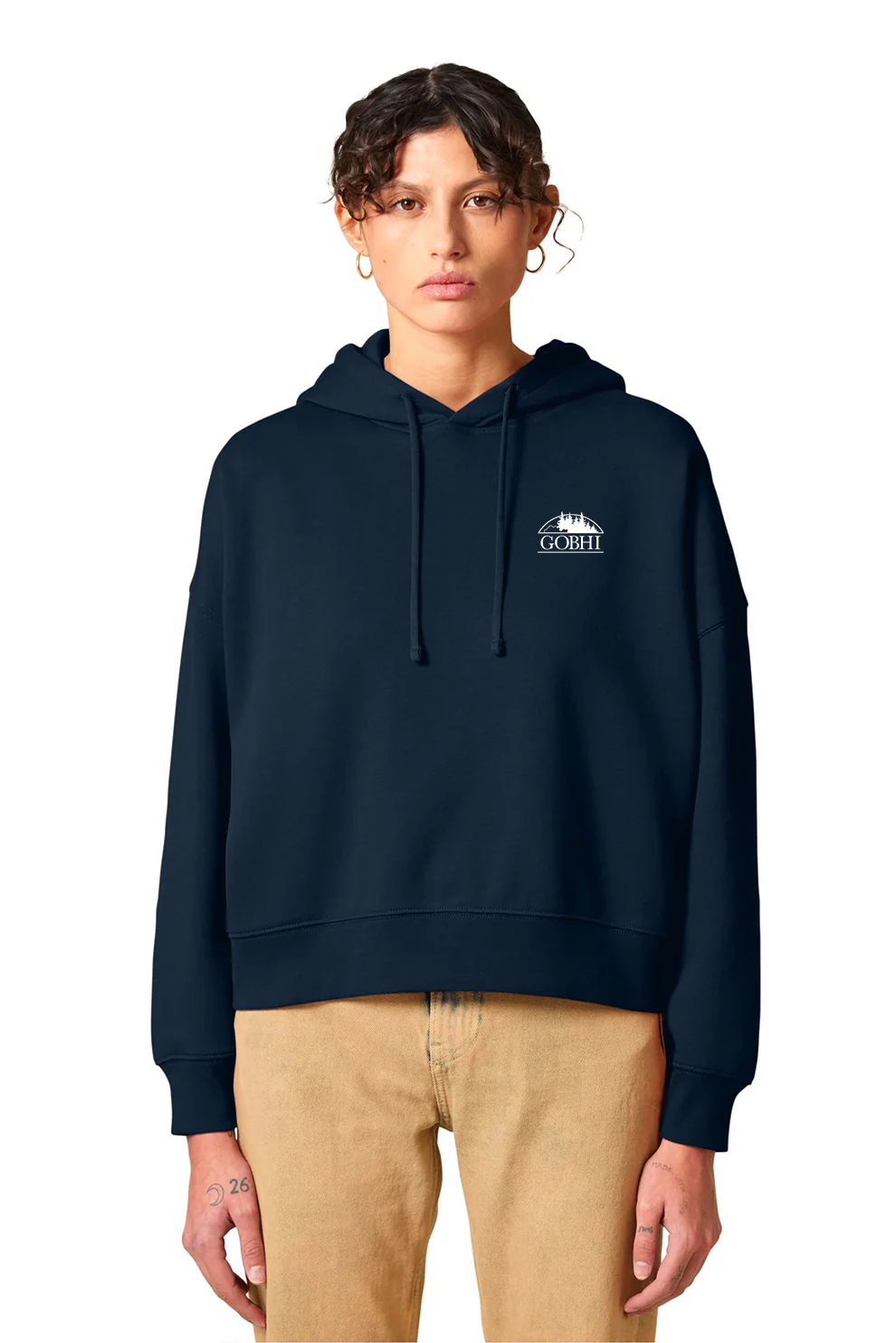 Stanley Stella Women’s Nora Hooded Sweatshirt, French Navy [GOBHI]
