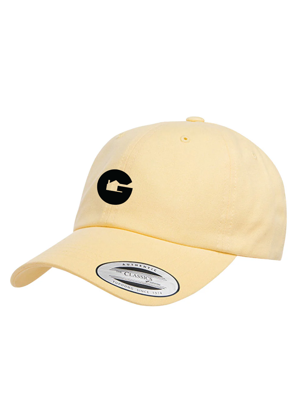 Yupoong Peached Cotton Twill Dad Cap, Yellow [Gershman Mortgage]