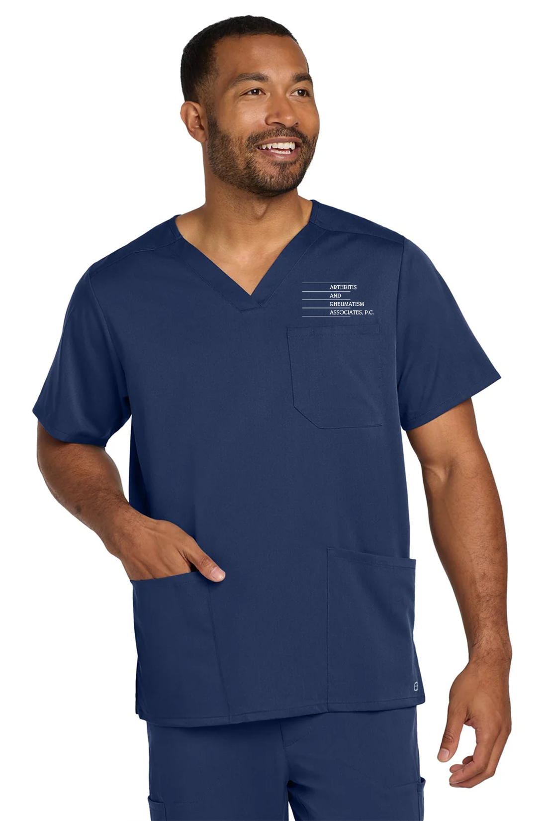 Wink Premiere Flex V-Neck Top, Navy [Arthritis & Rheumatism Associates PC]