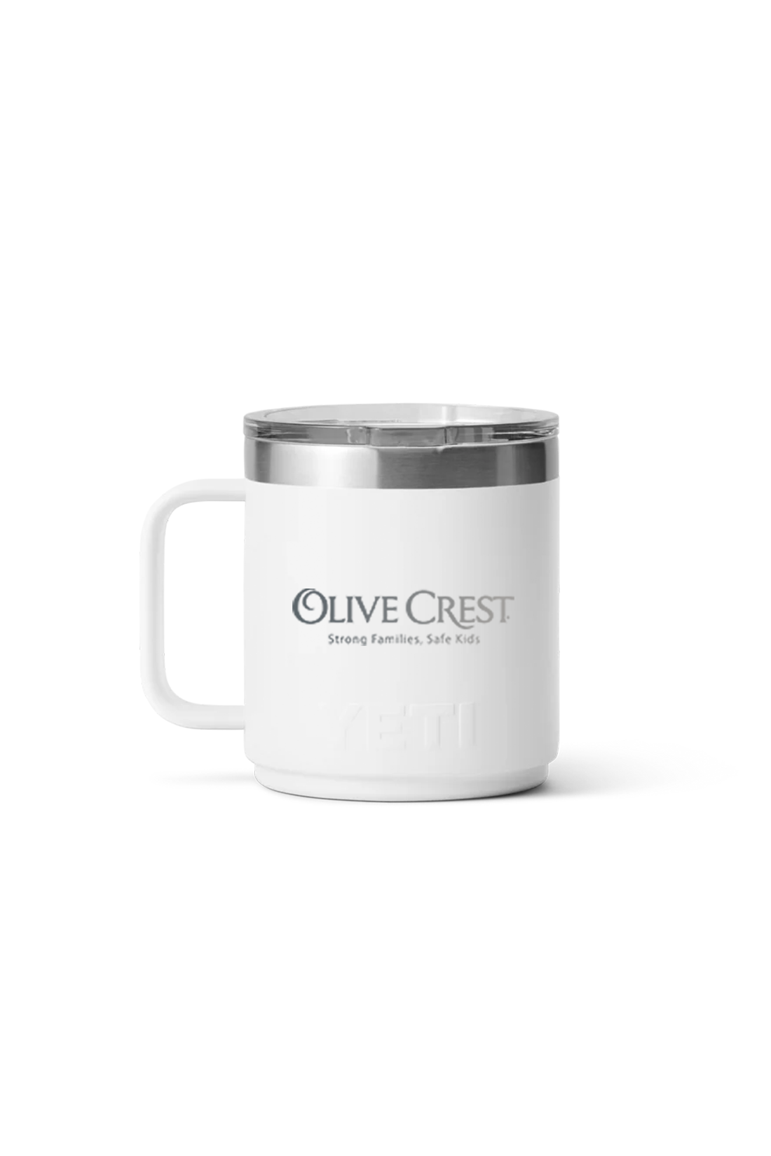 YETI 10 oz Stackable Mug with Magslider Lid, White [Olive Crest]