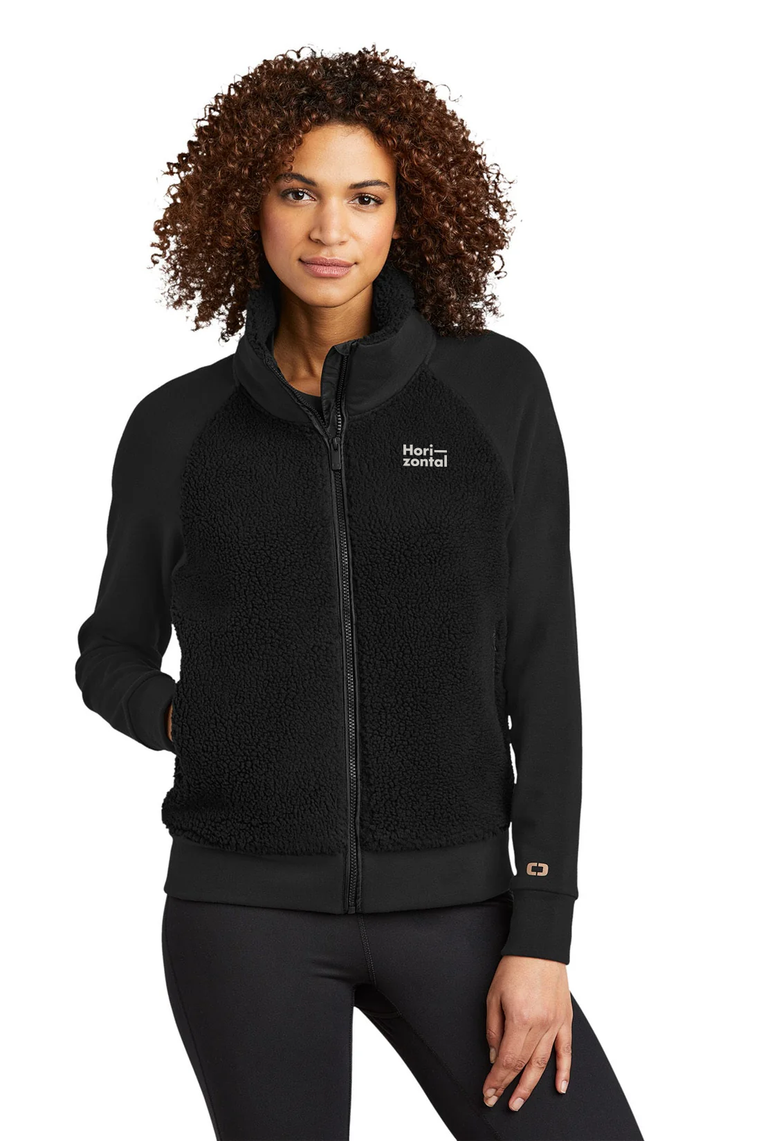 OGIO Ladies Luuma Sherpa Jacket, Blacktop [Horizontal Talent]