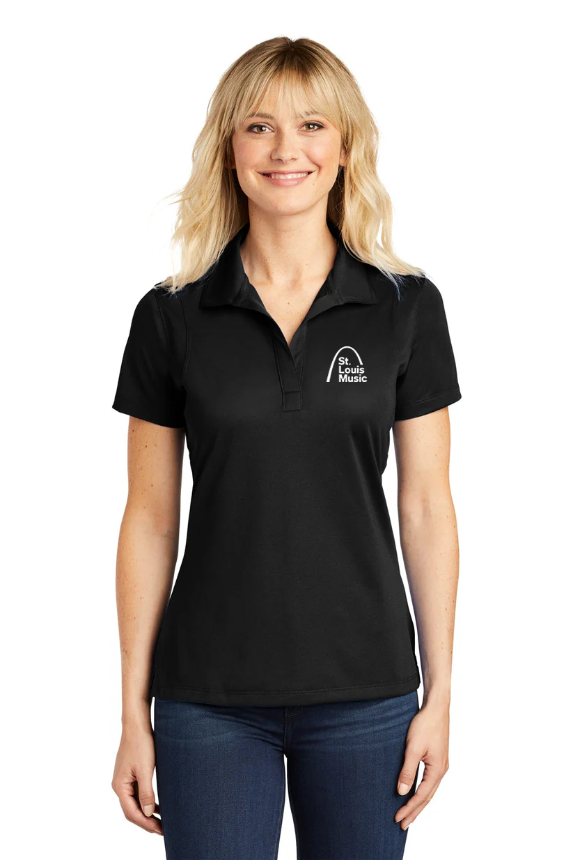 Sport-Tek Ladies Micropique Sport-Wick Polo, Black [St Louis Music]