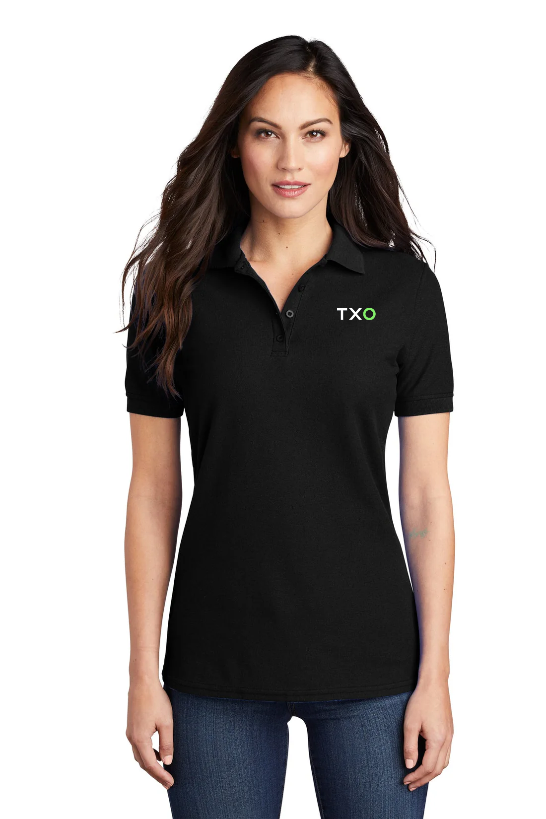 Port & Company Ladies Pique Polo, Jet Black [TXO]