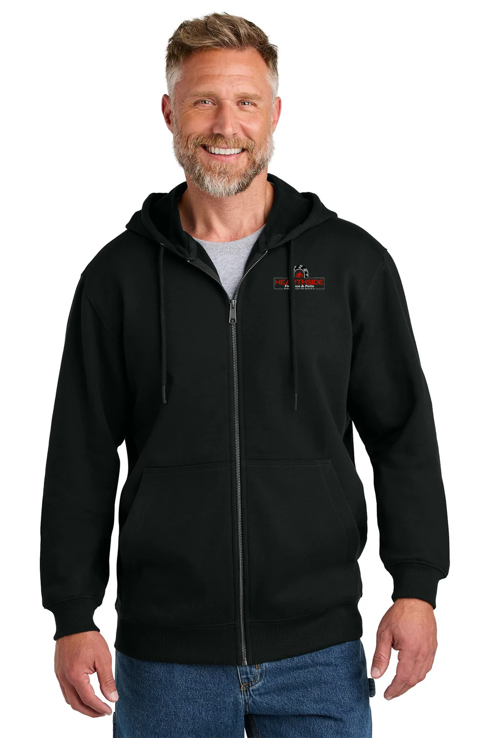 CornerStone Tough Fleece Full-Zip Hoodie, Black [Hearthside ]