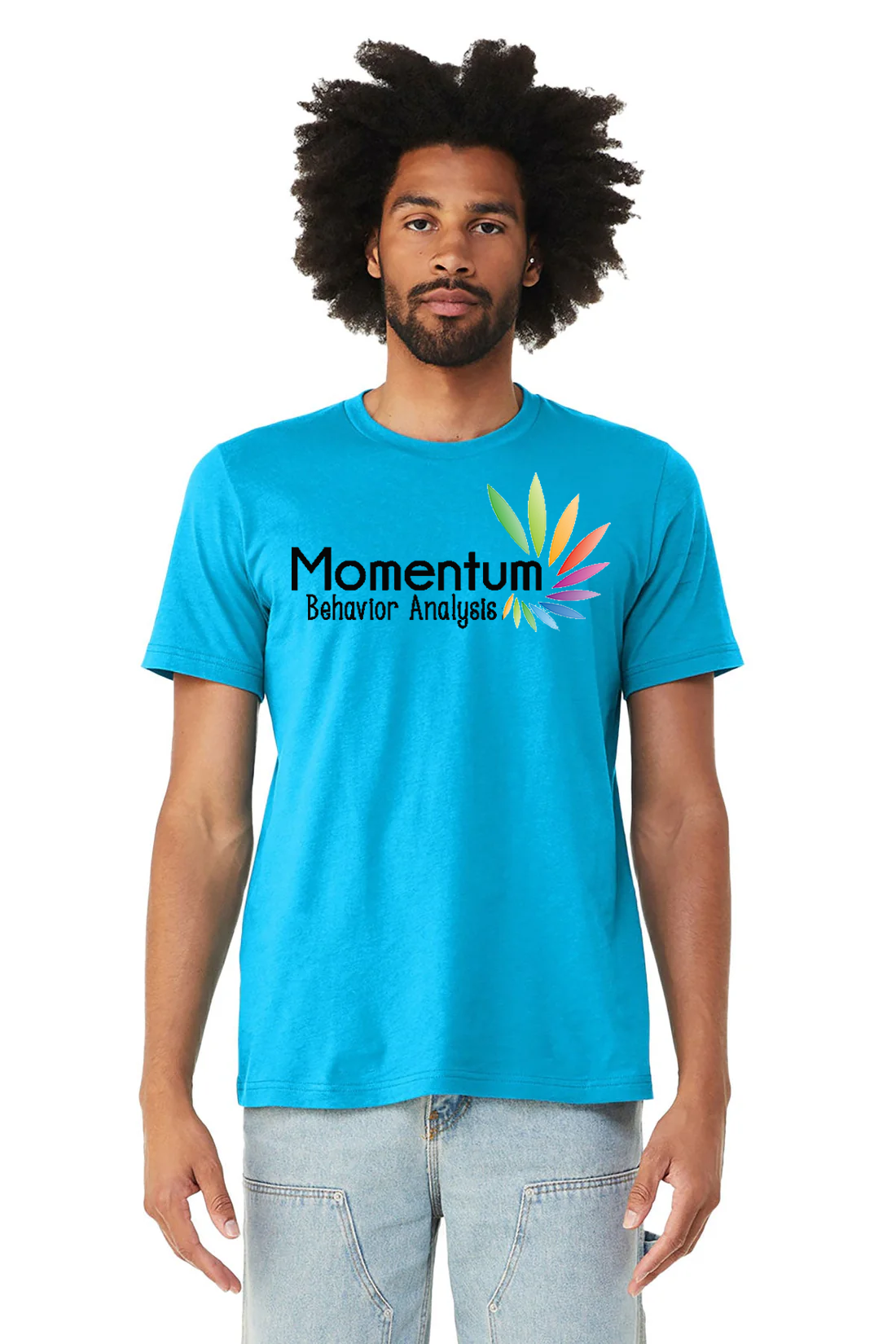 Bella Canvas Unisex Heather T-Shirt, Neon Blue [Momentum Behavior Analysis]