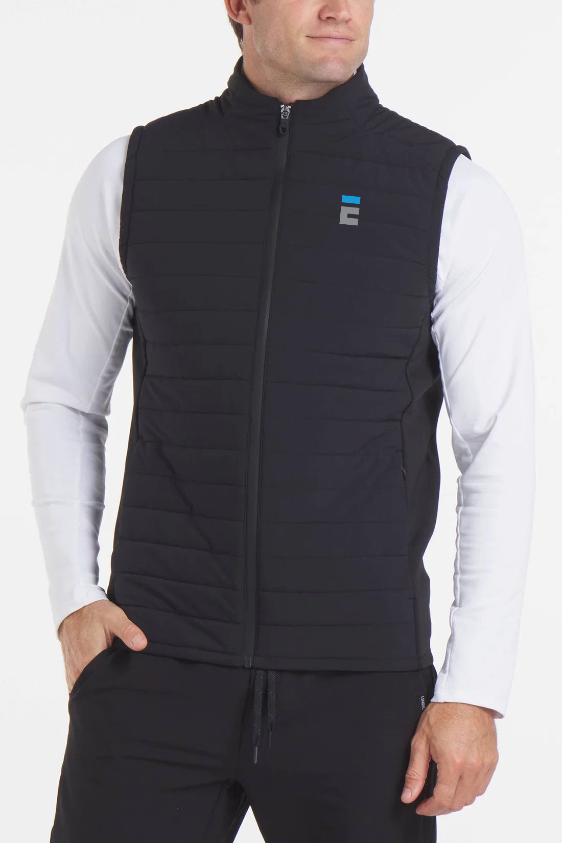 UNRL Vancouver Quilted Vest, Black [Executive Construction]