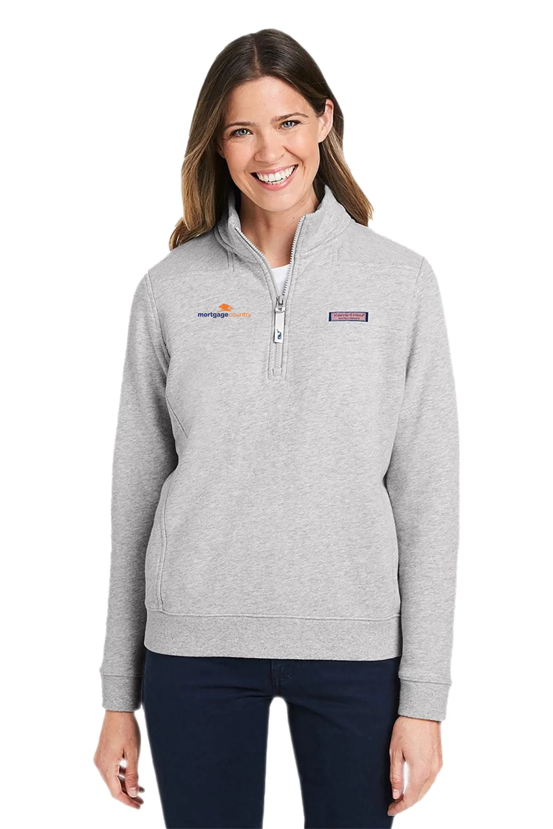 Vineyard Vines Ladies Collegiate Shep Shirt, Grey Heather [MortgageCountry]