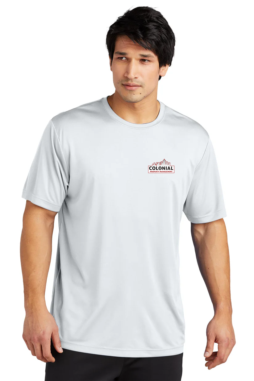Sport-Tek PosiCharge Re-Compete Tee, White [Colonial Property Management]
