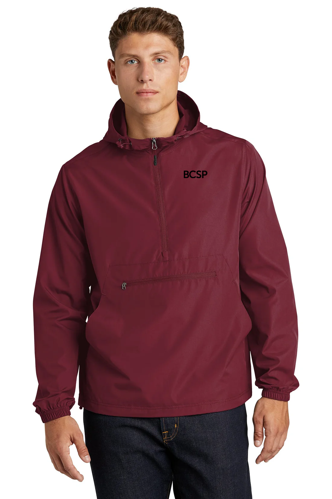 Sport-Tek Packable Anorak Jacket, Maroon [BCSP]