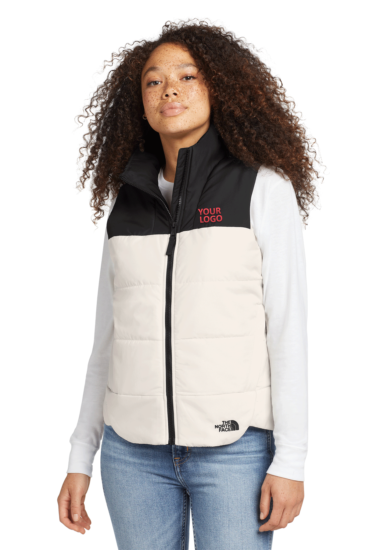 The North Face Womens Everyday Custom Insulated Vests, Vintage White [CEI Consulting]