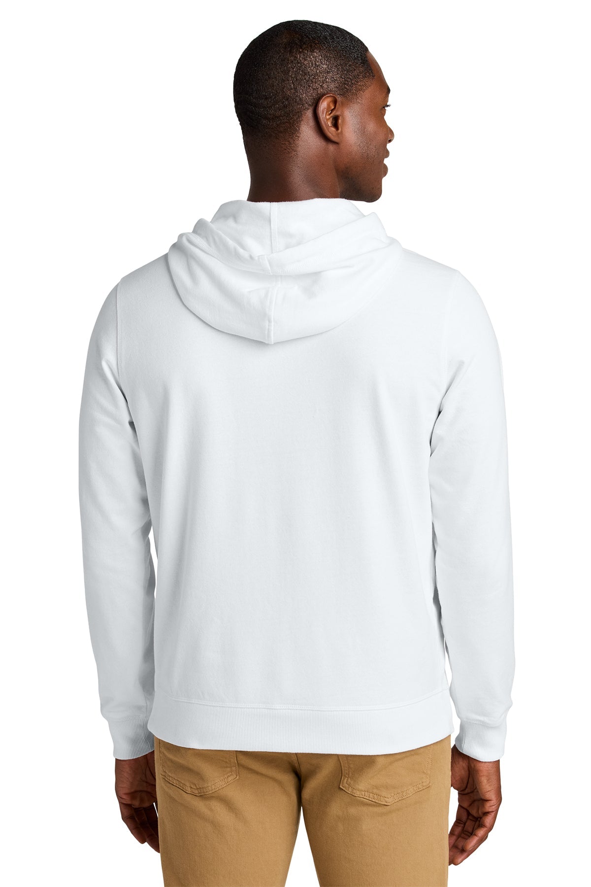 District Re-Fleece Custom Hoodies, White