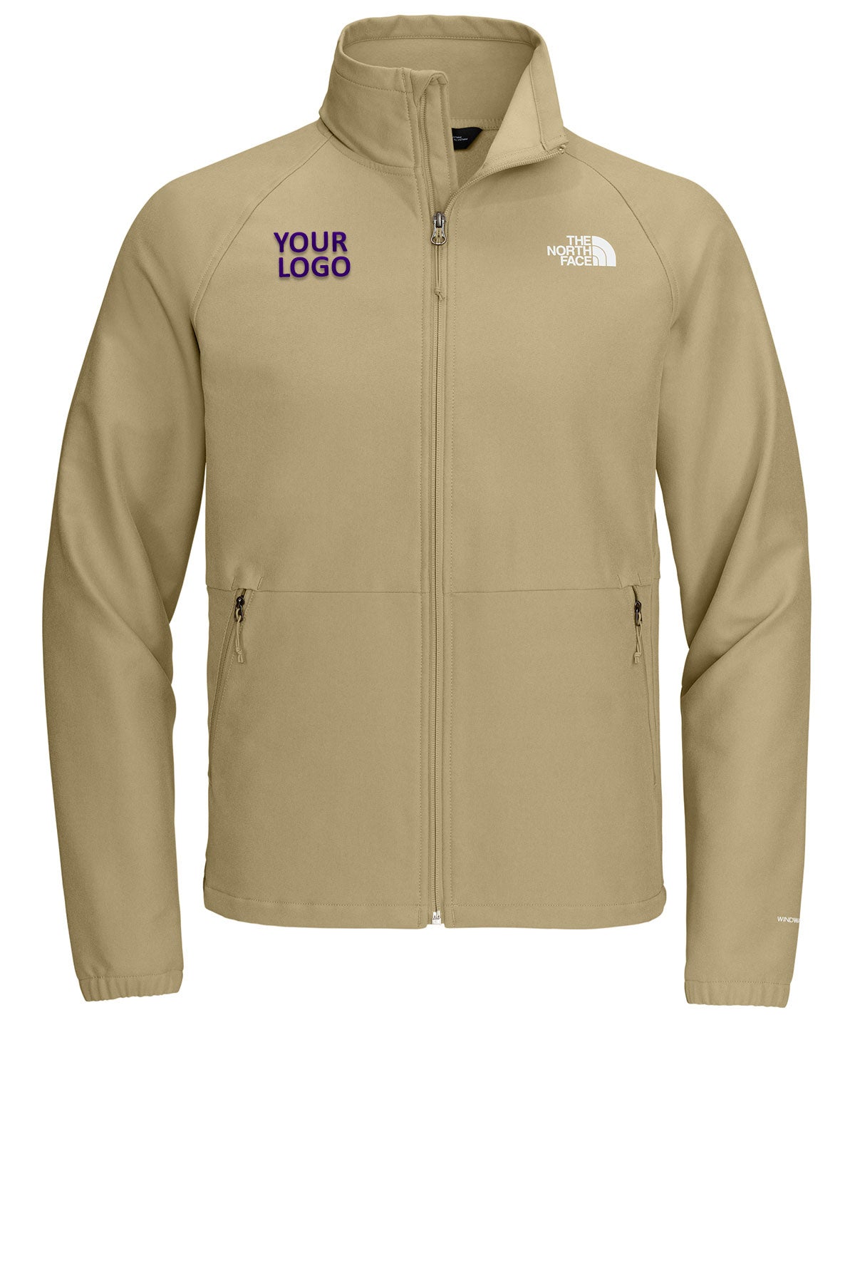 The North Face Khaki Stone Dark Heather NF0A8BUD company jackets with logo