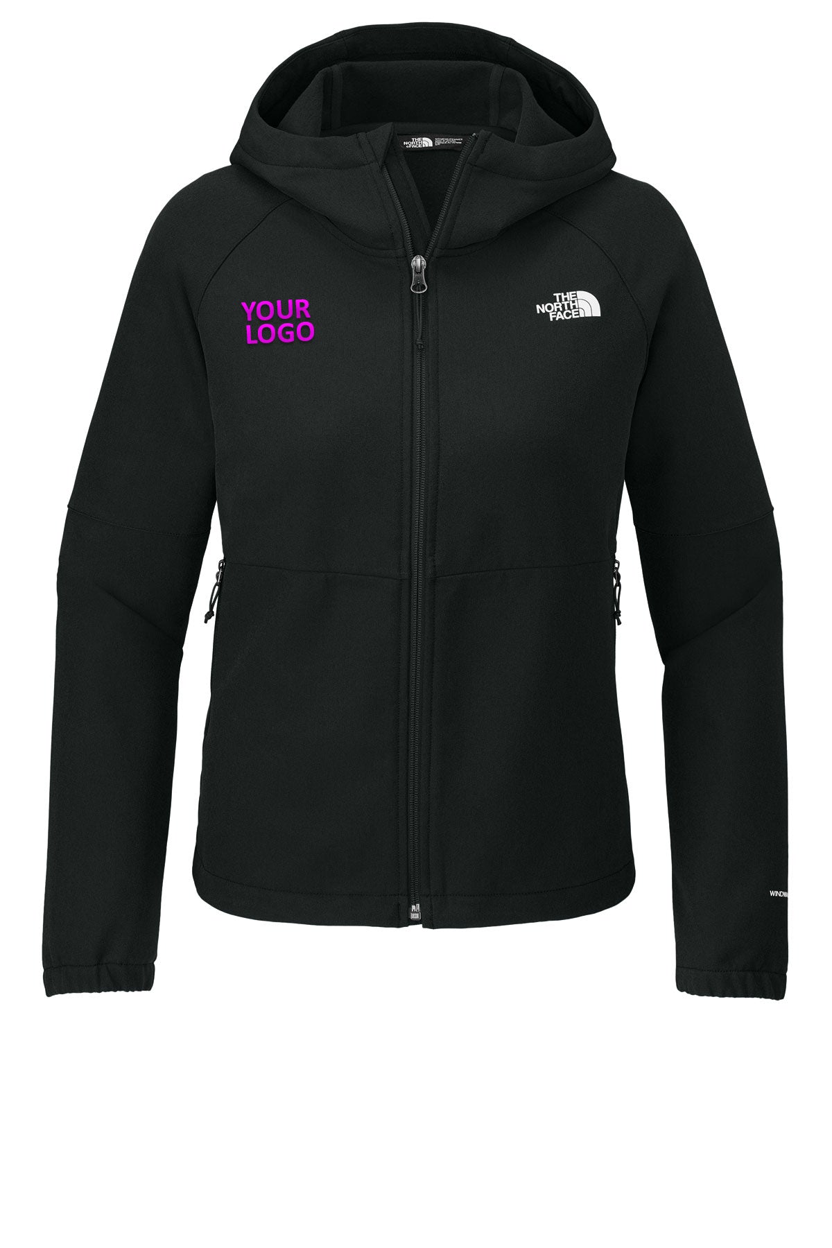 North Face Ladies Barr Lake Hooded Soft Shell Jackets, Black Heather [A Plus Learning Solutions]