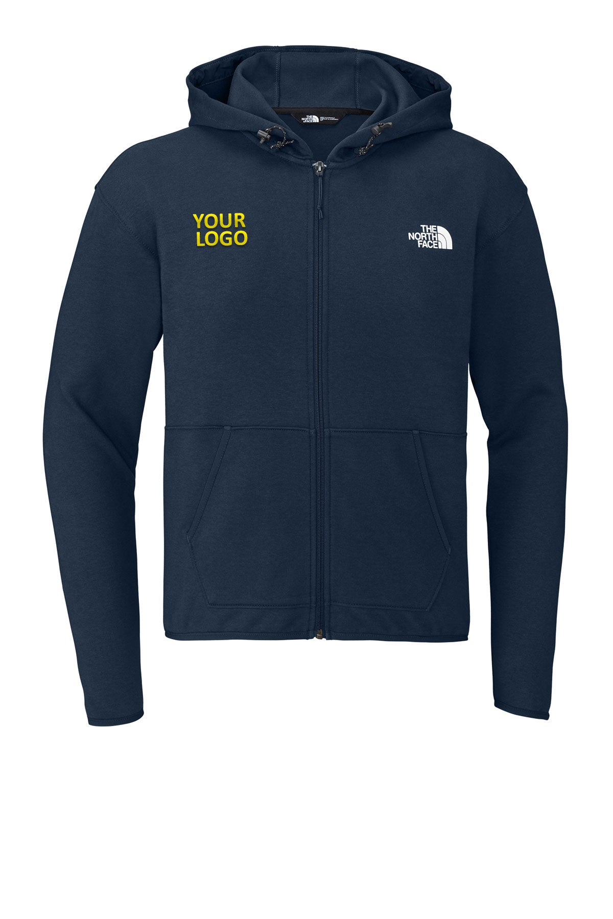 North Face Double-Knit Zip Custom Hoodies, Summit Navy [The Braff Group]
