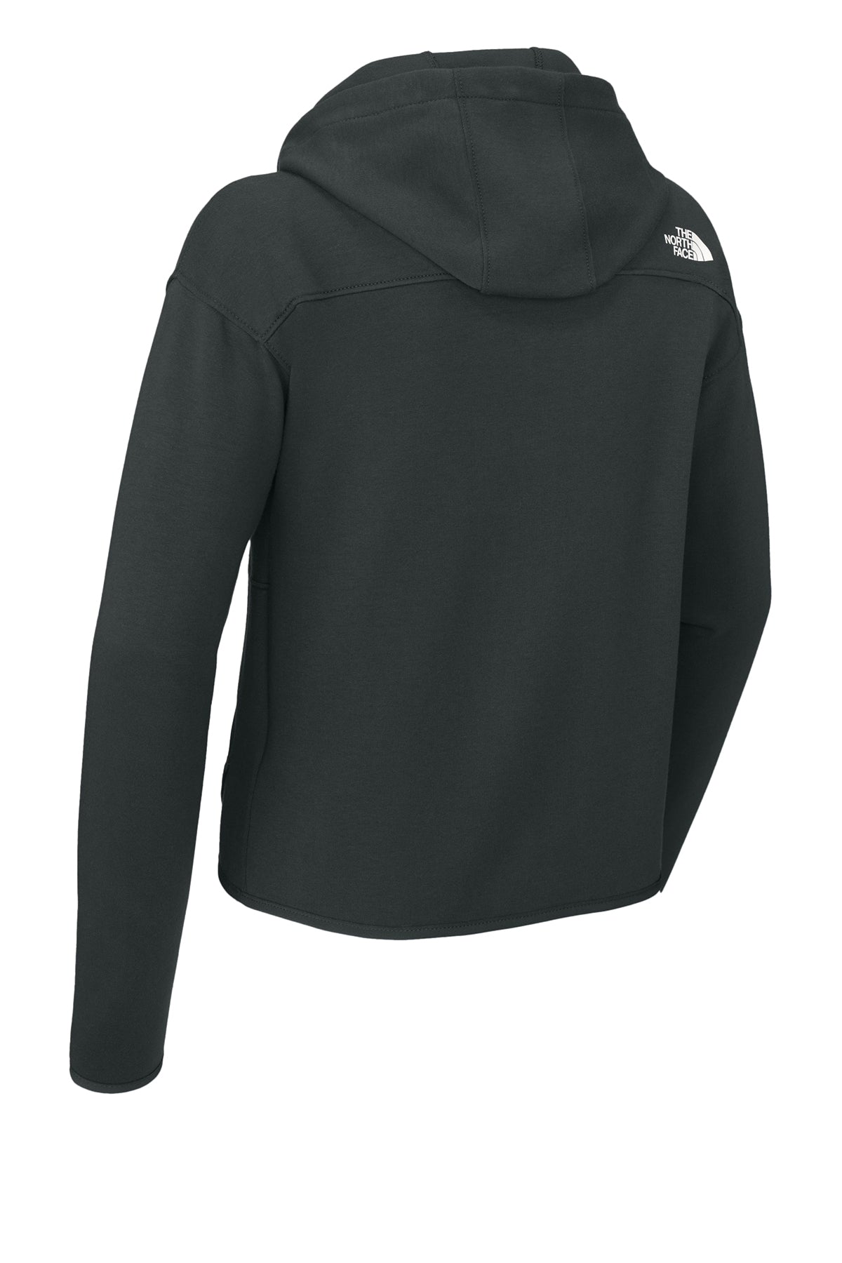 Custom The North Face Ladies Double Knit Full Zip Hoodie Asphalt Grey