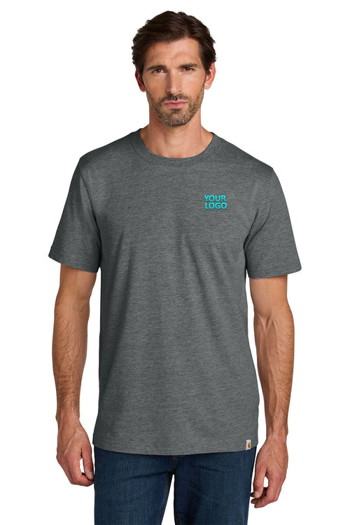 Carhartt Long Sleeve Custom T-Shirts, Carbon Heather