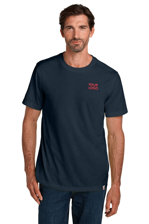 Carhartt Long Sleeve Custom T-Shirts, Navy