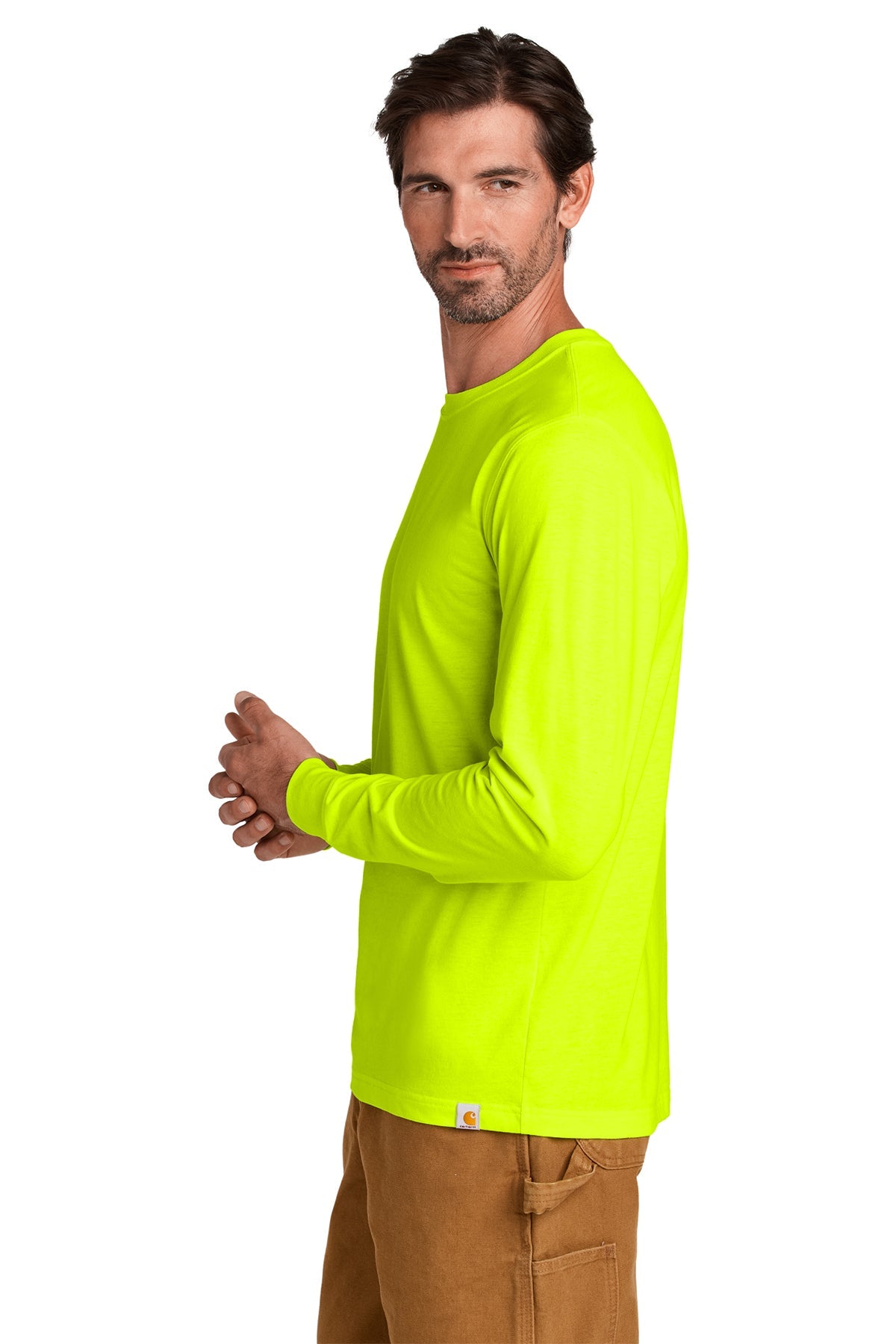 Carhartt Long Sleeve Custom T-Shirts, Brite Lime