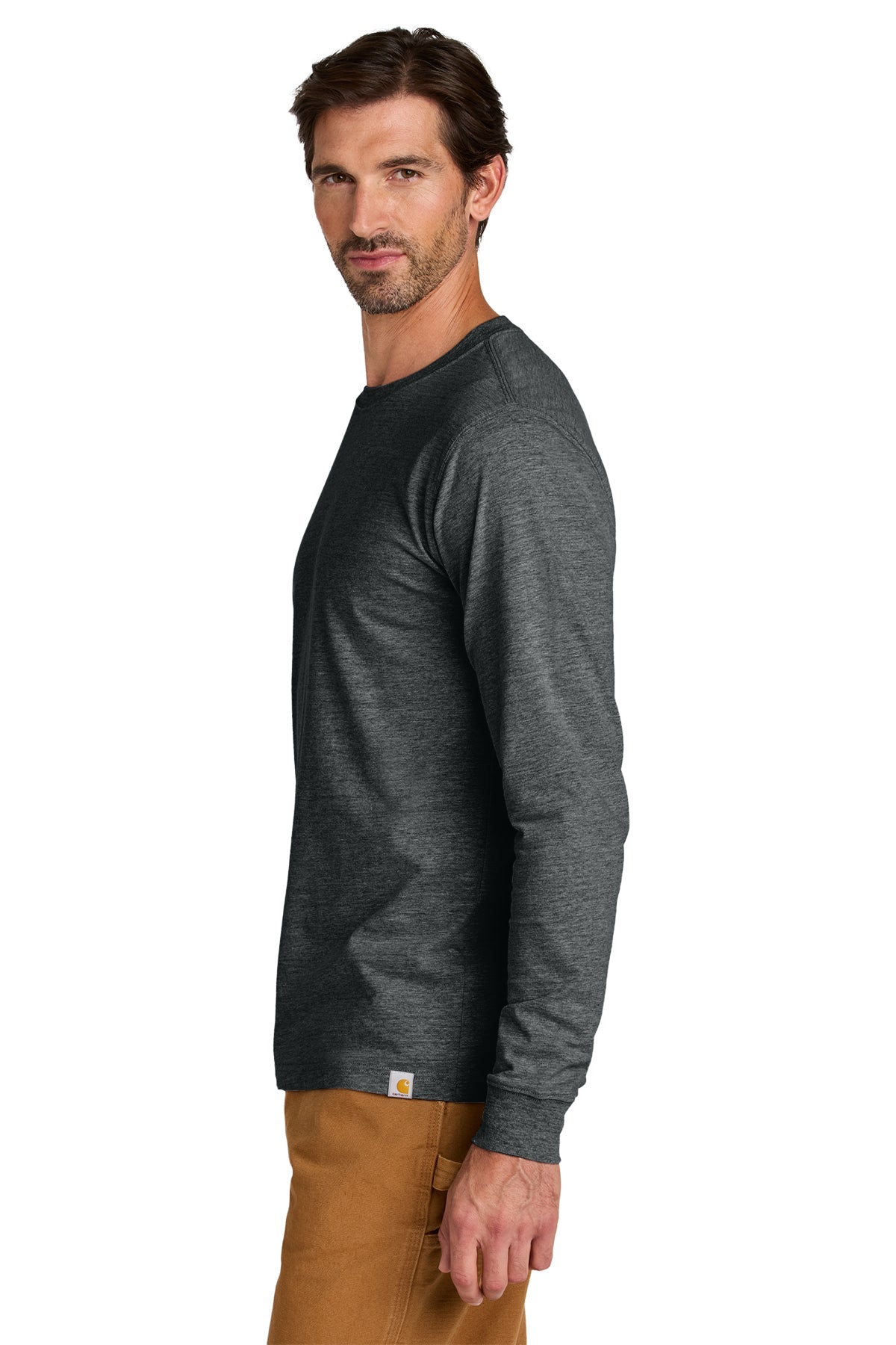 Carhartt Long Sleeve Custom T-Shirts, Carbon Heather