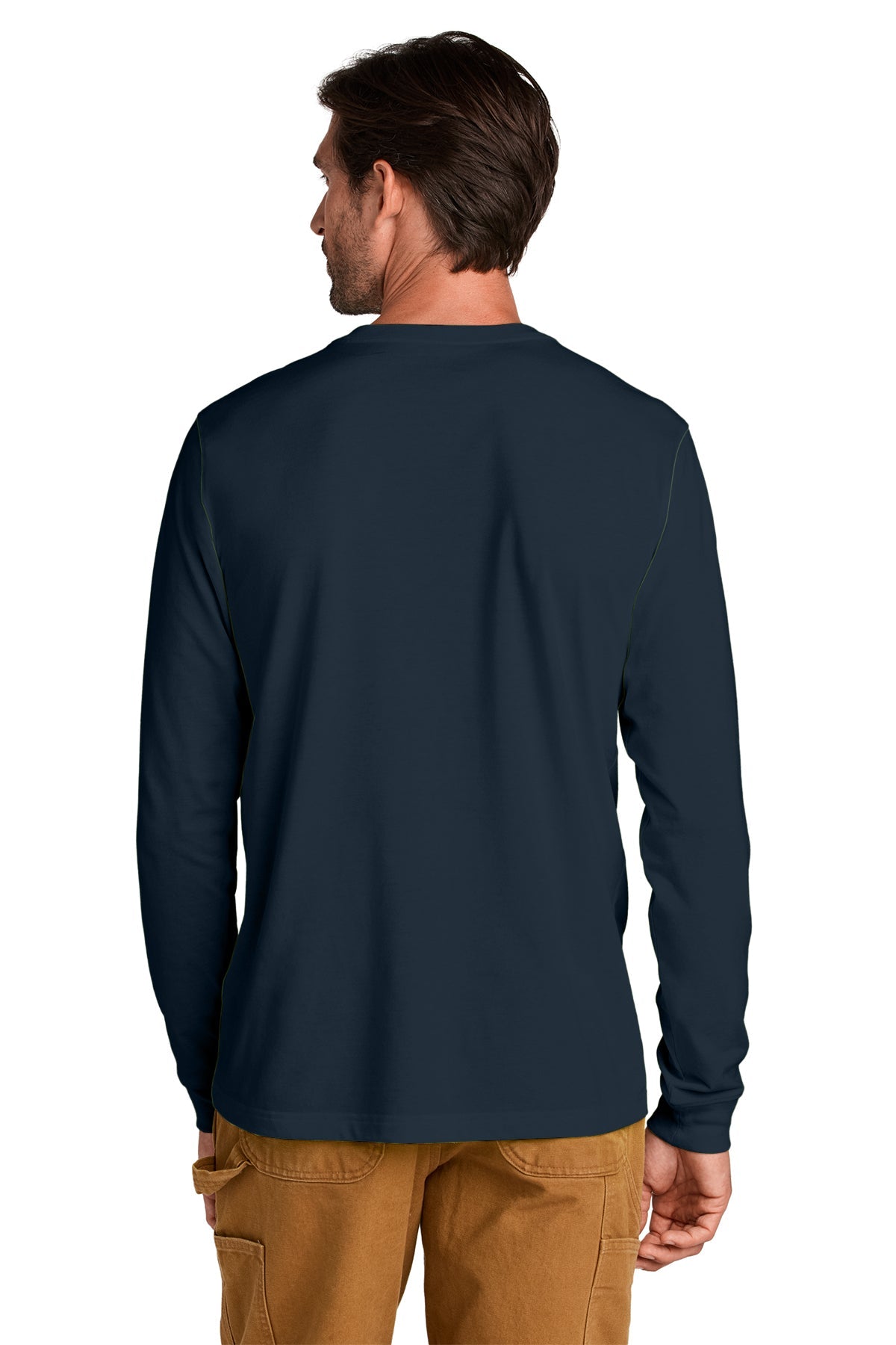 Carhartt Long Sleeve Custom T-Shirts, Navy [Executive Construction]