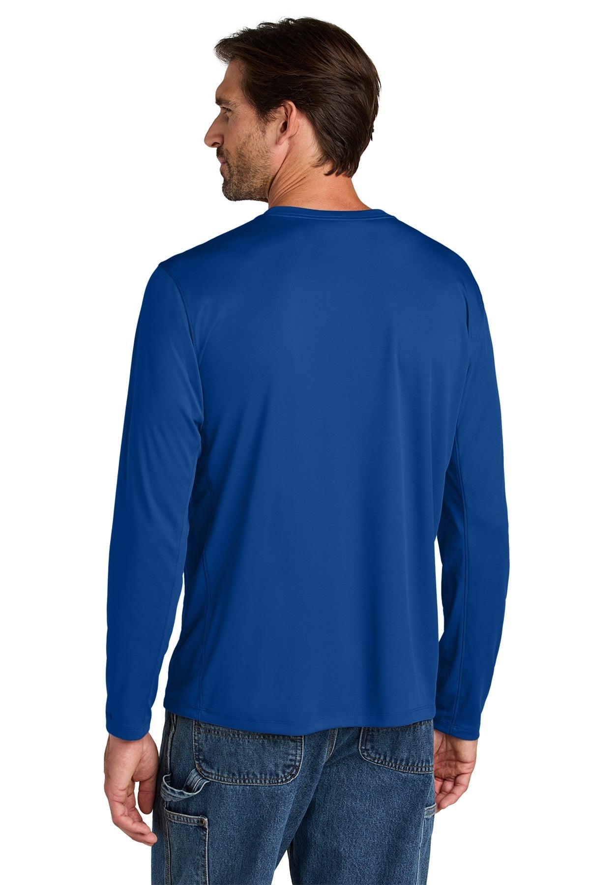 Carhartt Force Sun Defender Long Sleeve Custom T-Shirts, Royal Glass Blue [Mechanical Solutions]