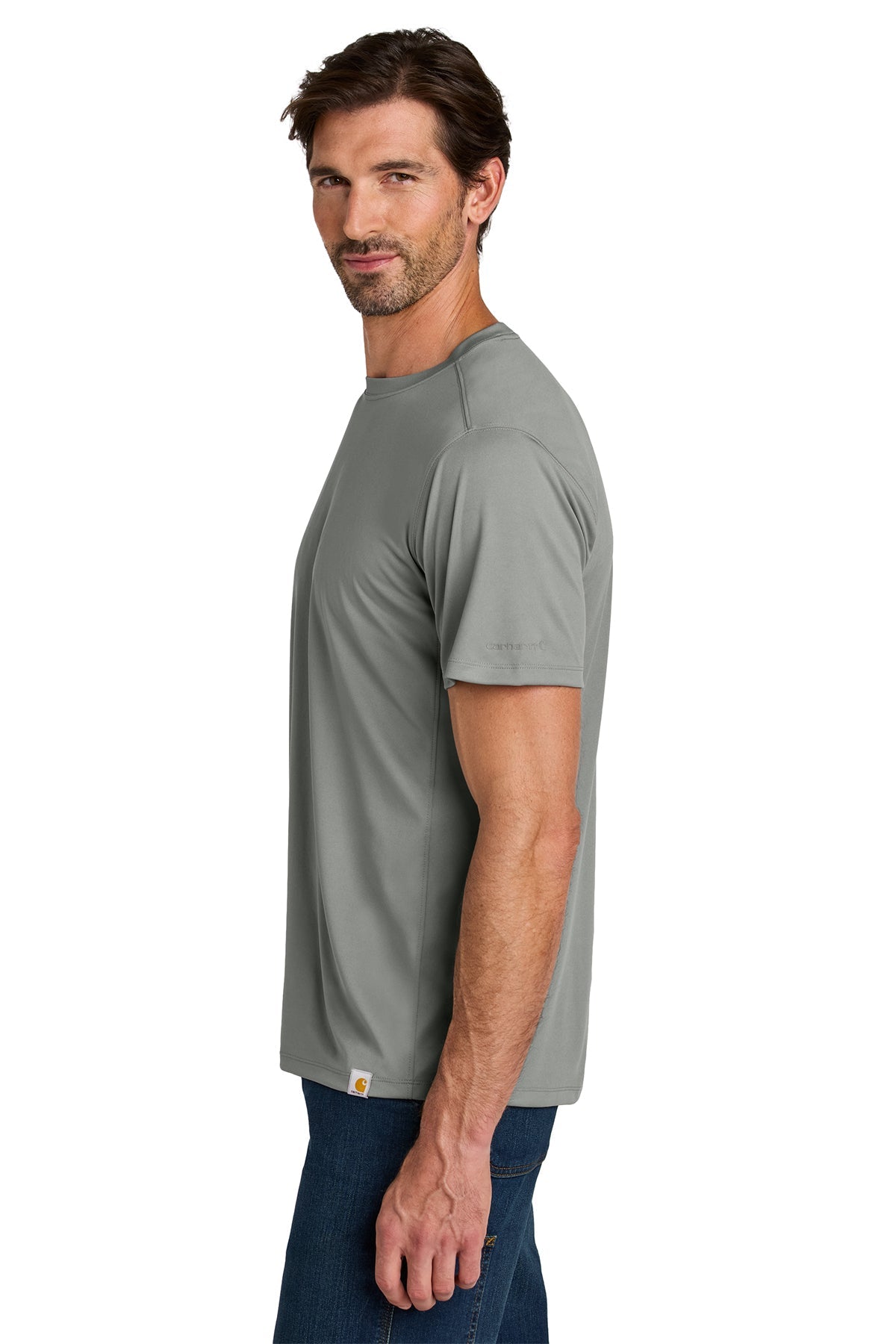 Carhartt Force Sun Defender Short Sleeve Custom T-Shirts, Asphalt Grey