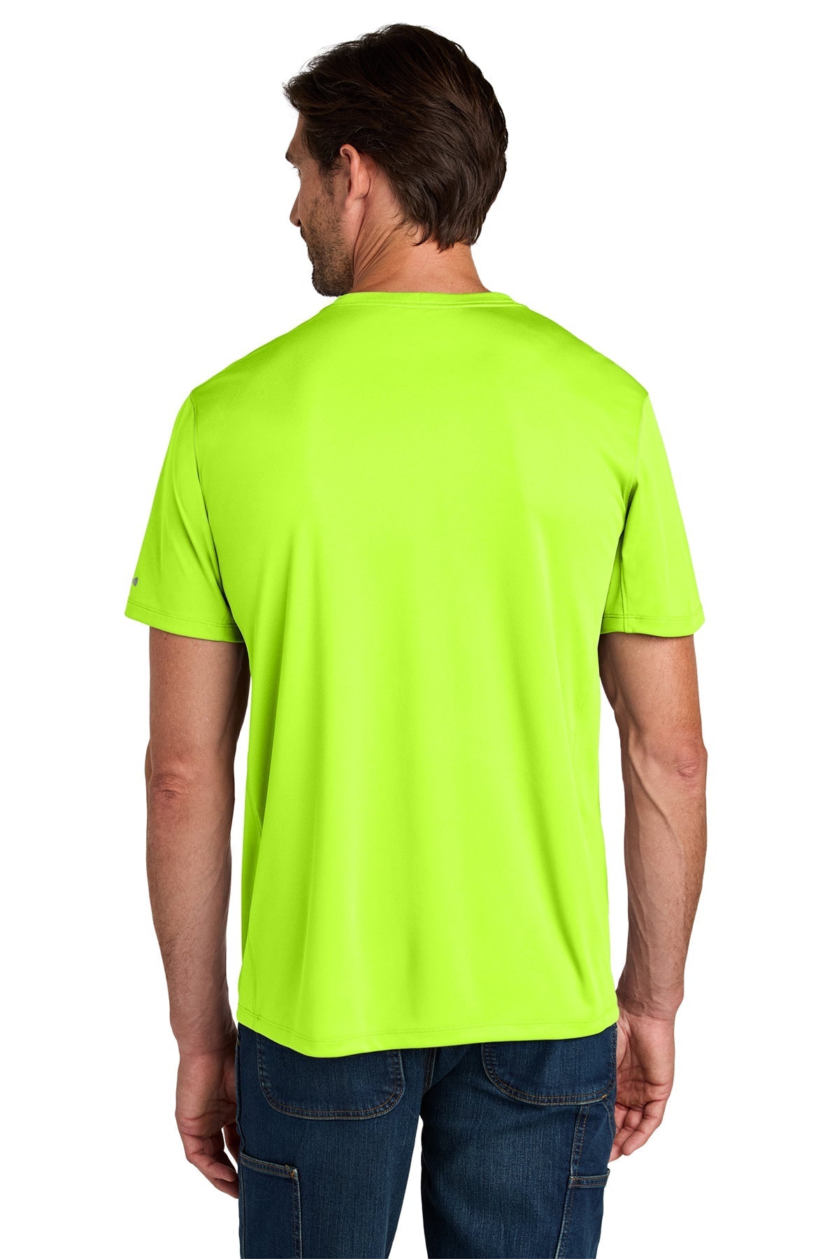 Carhartt Force Sun Defender Short Sleeve Custom T-Shirts, Brite Lime [Solar Pile Driver]