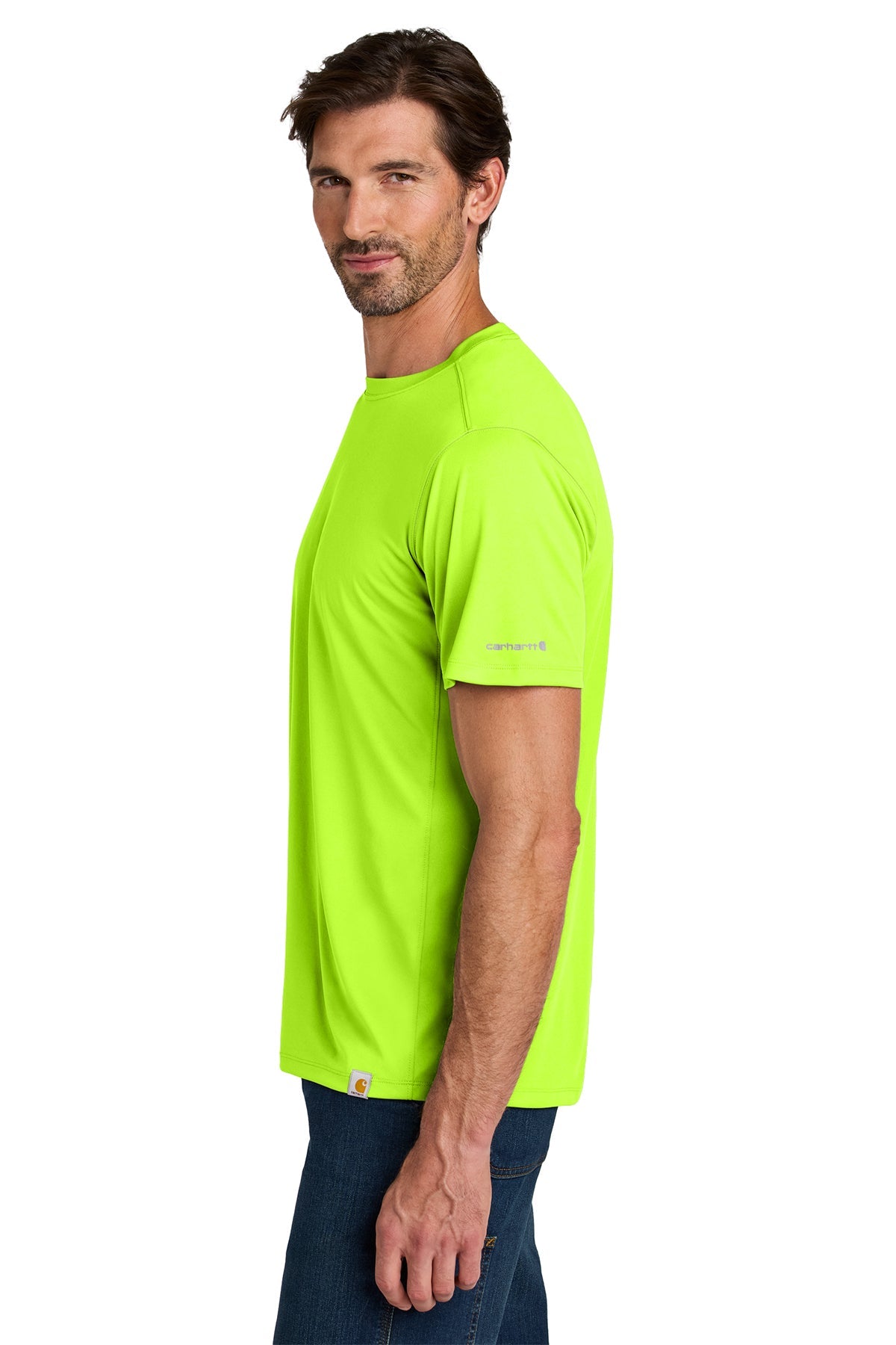Carhartt Force Sun Defender Short Sleeve Custom T-Shirts, Brite Lime