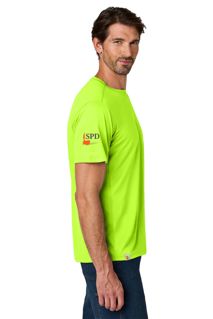 Carhartt Force Sun Defender Short Sleeve T-Shirt, Brite Lime [Solar Pile Driver]
