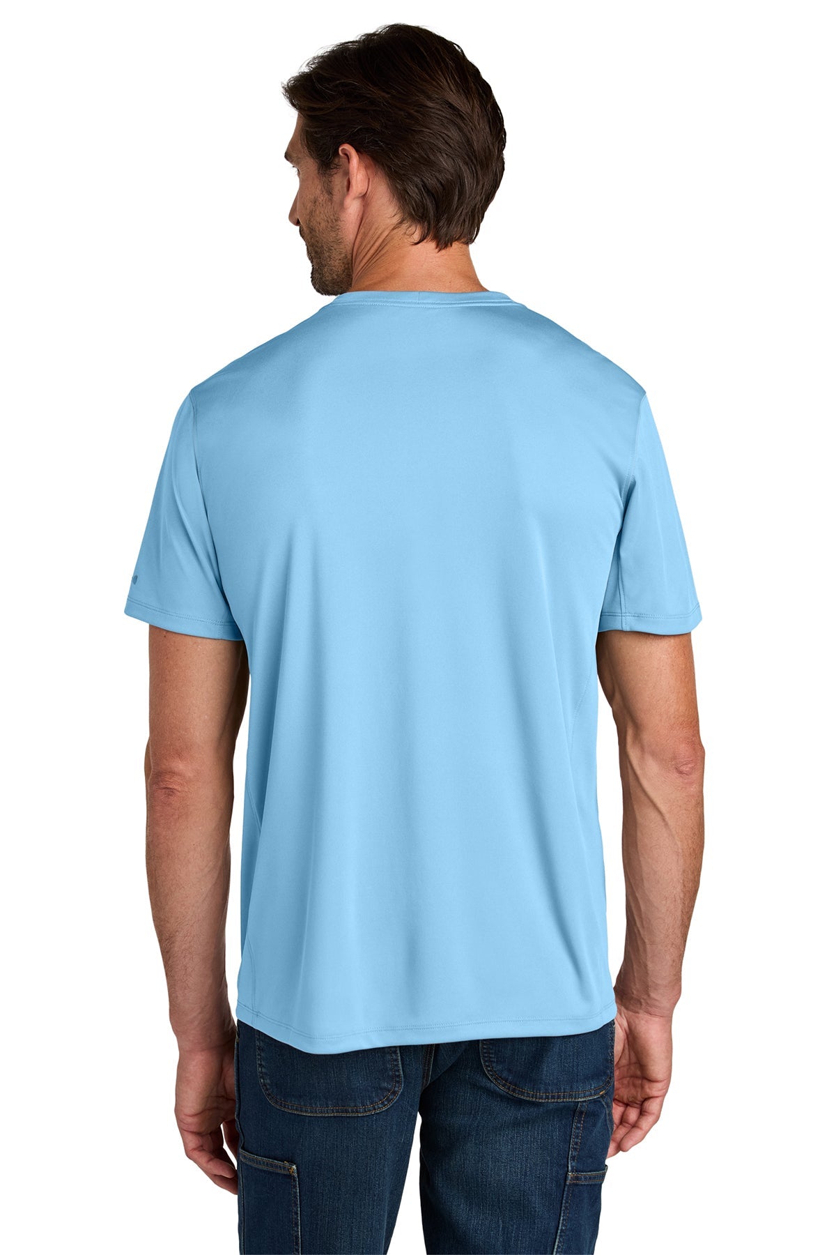 Carhartt Force Sun Defender Short Sleeve Custom T-Shirts, Fresh Water Blue