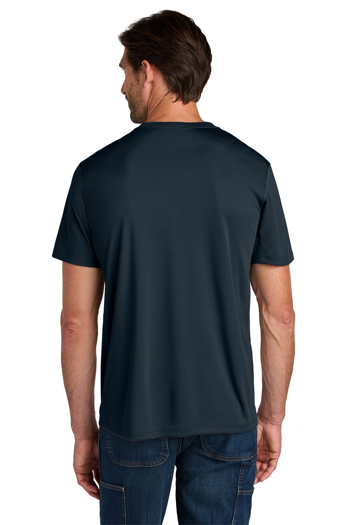 Carhartt Force Sun Defender Short Sleeve Custom T-Shirts, Navy [Horizontal]