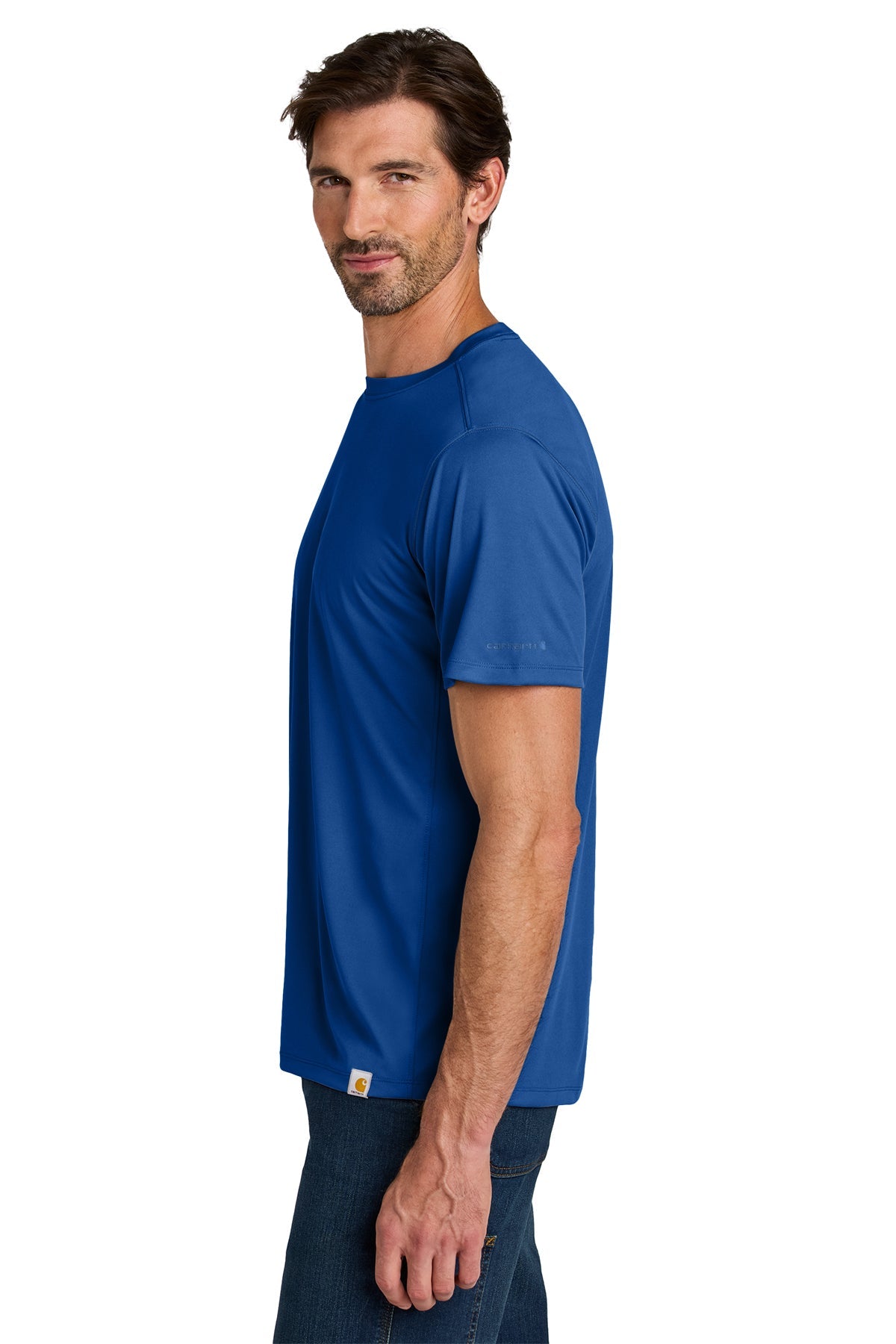 Carhartt Force Sun Defender Short Sleeve Custom T-Shirts, Royal Glass Blue