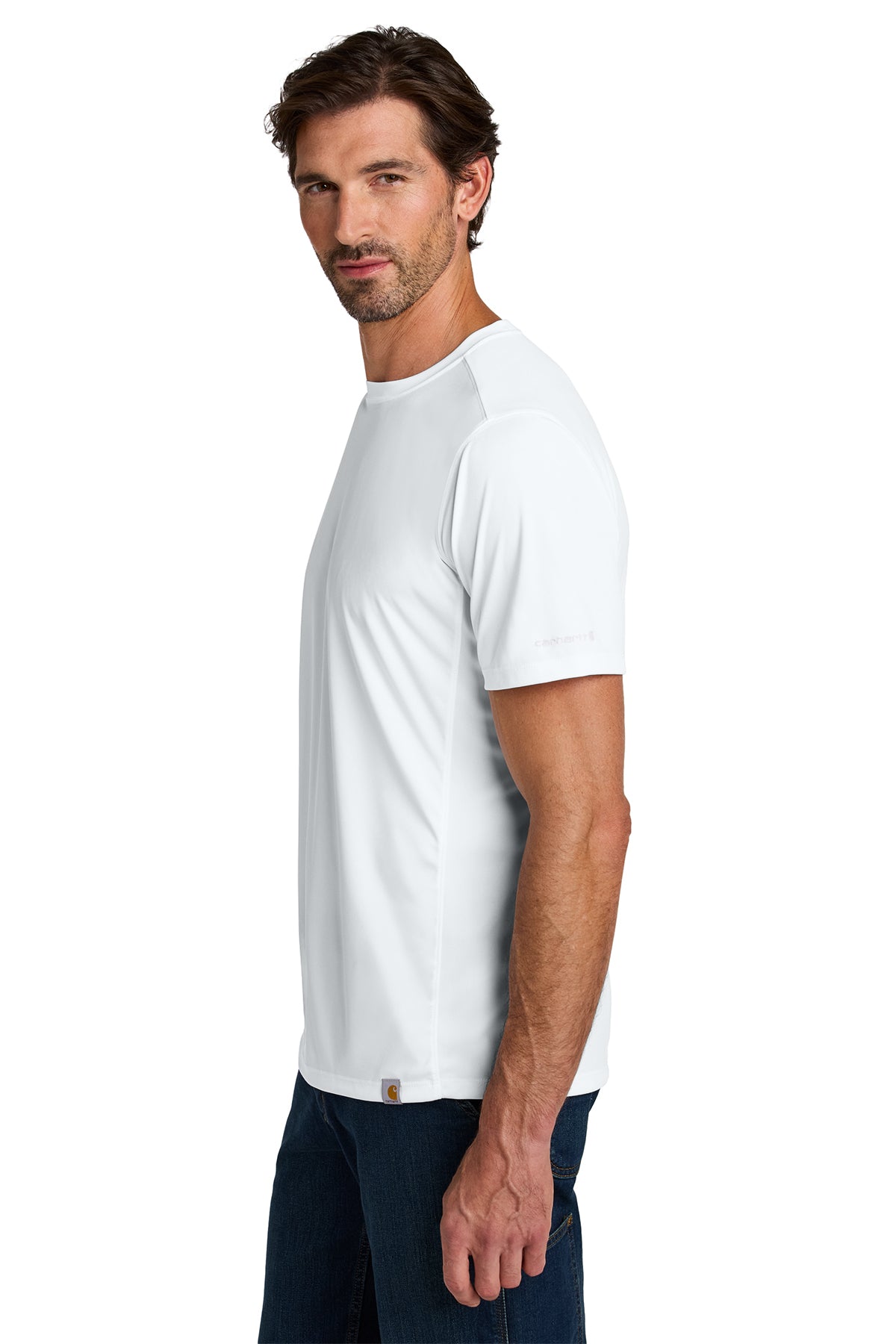 Carhartt Force Sun Defender Short Sleeve Custom T-Shirts, White [Orpical Technology Solutions]