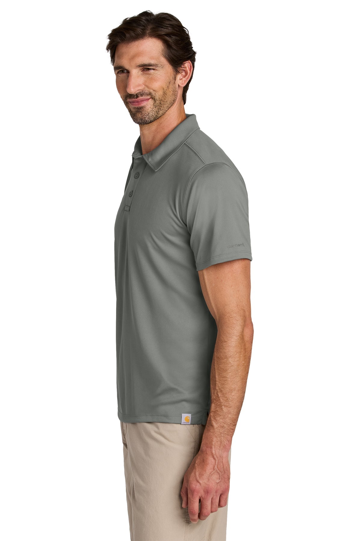 Carhartt Force Sun Defender Custom Polos, Asphalt Grey