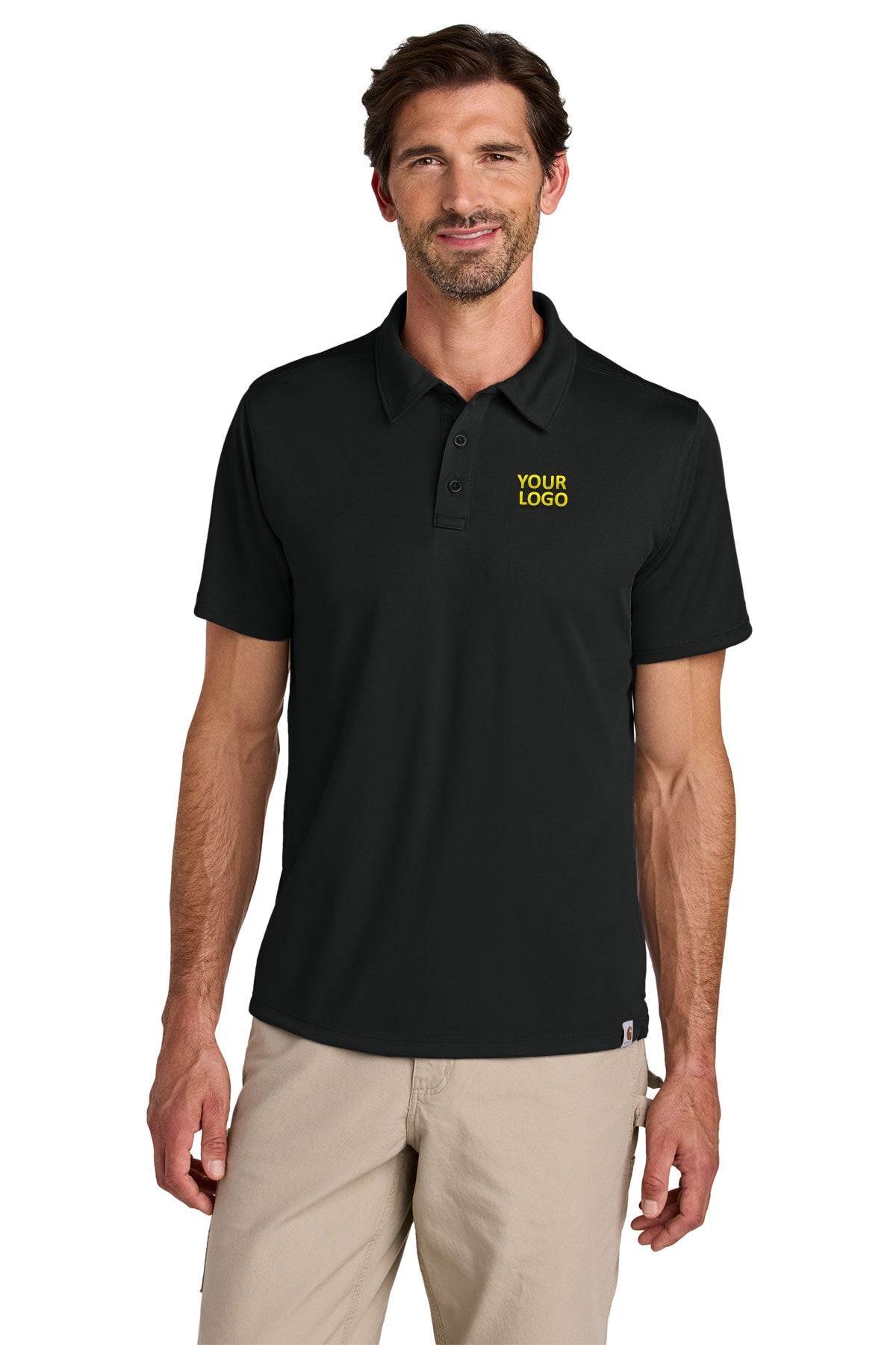 Carhartt Force Sun Defender Custom Polos, Black
