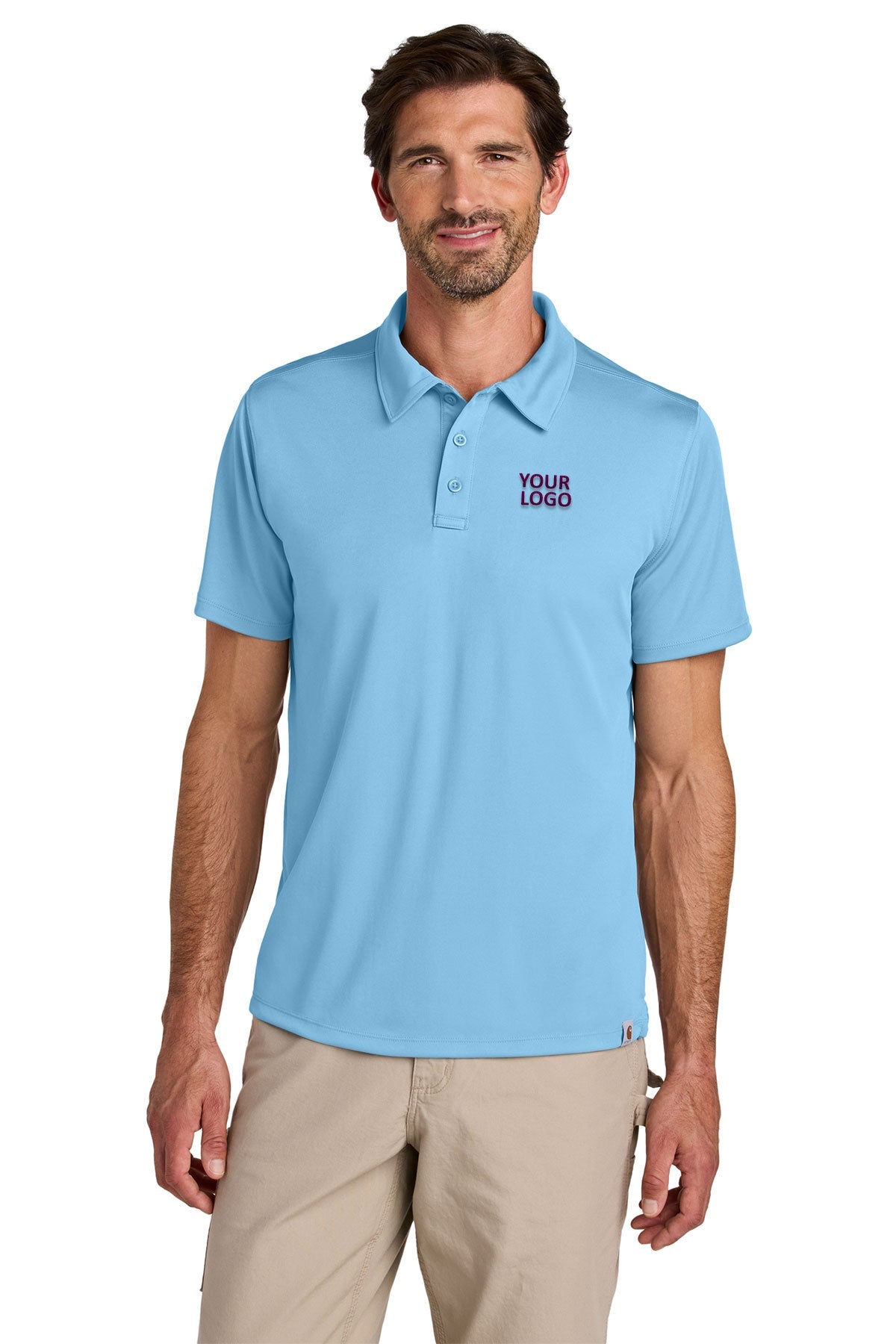 Carhartt Fresh Water Blue CT106899 custom logo polo shirts