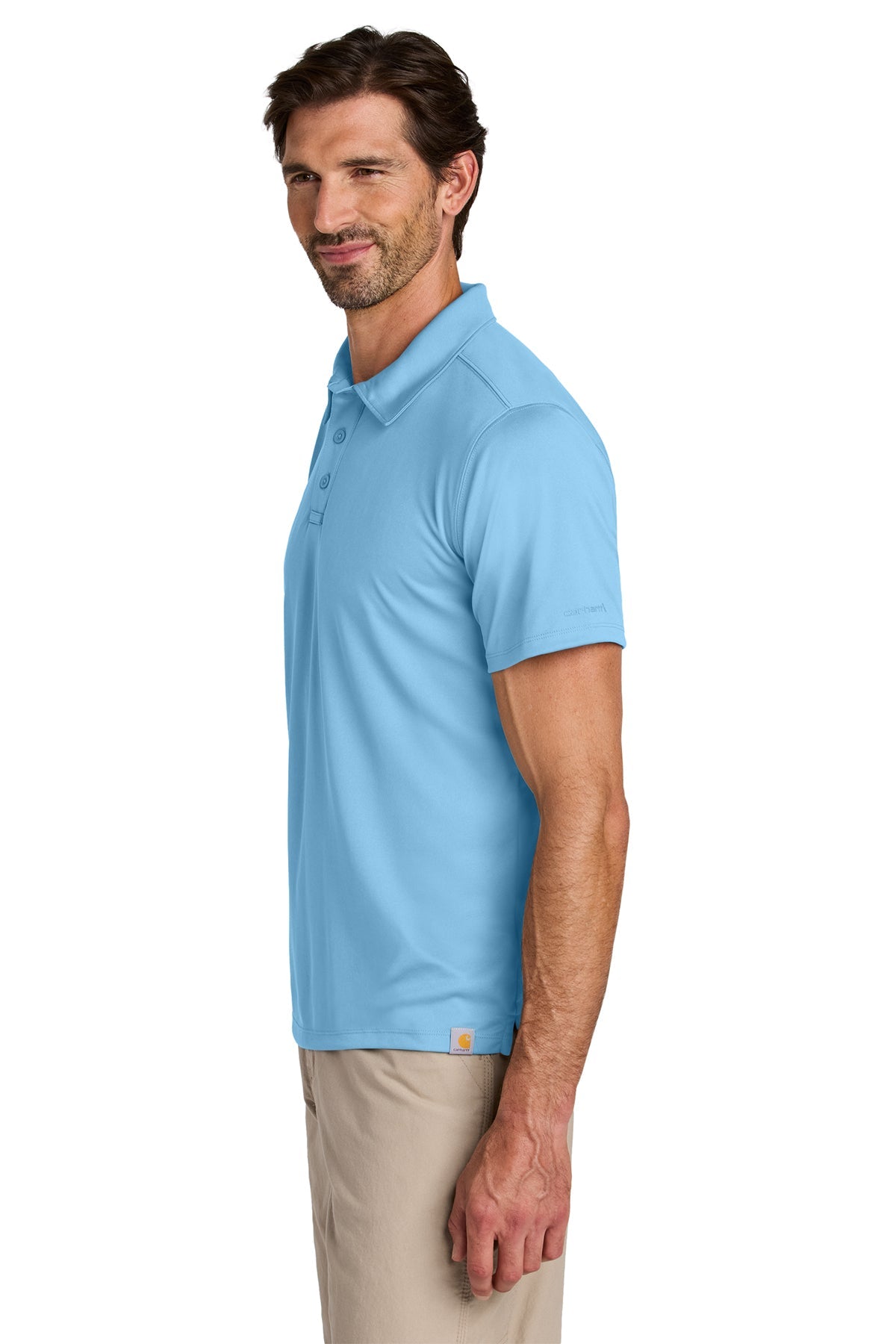 Carhartt Force Sun Defender Custom Polos, Fresh Water Blue