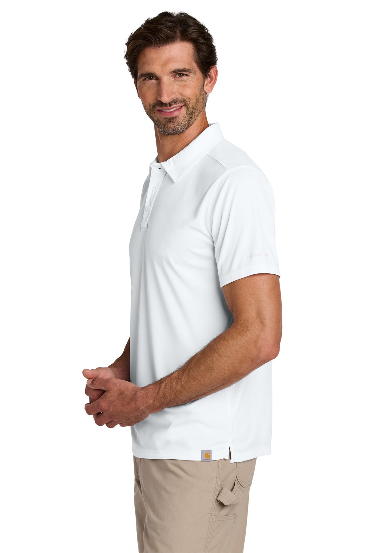 Carhartt Force Sun Defender Custom Polos, White [Bolyard Lumber and Design]