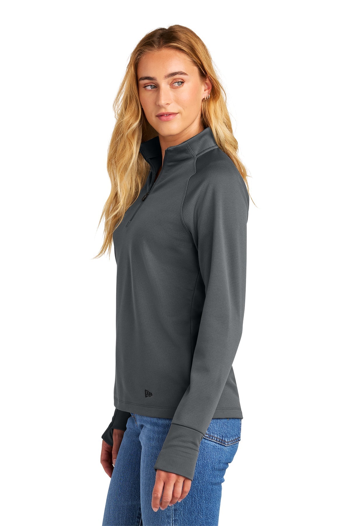 New Era Womens Stand Out Custom 1/4-Zips, Graphite [Glazing Solutions]