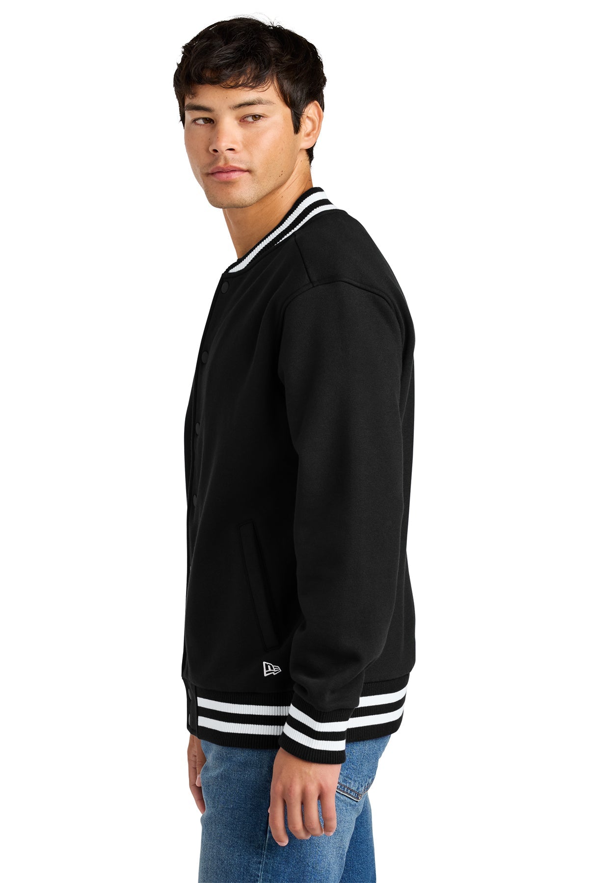 New Era Varsity Heavyweight Custom Fleece Jackets, Black