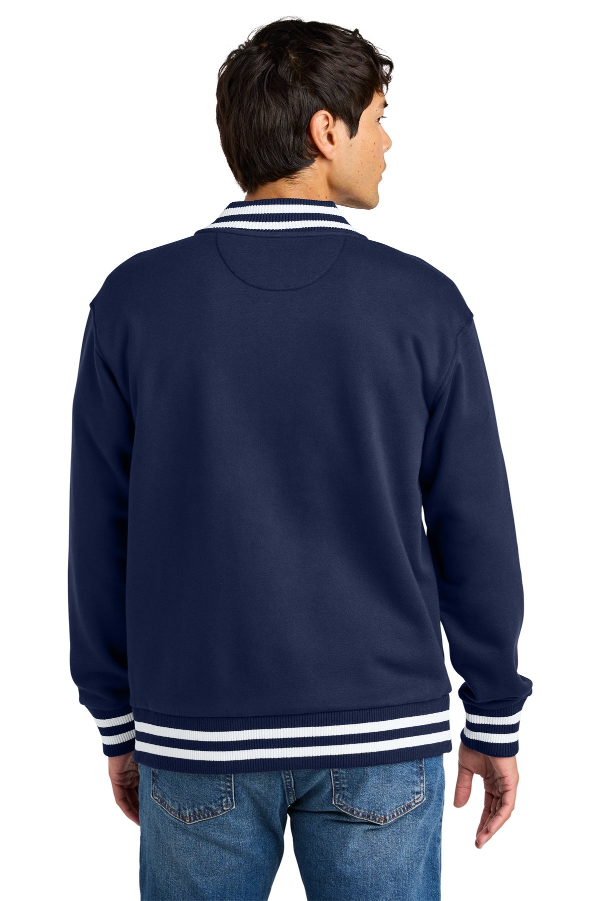 New Era Varsity Heavyweight Custom Fleece Jackets, True Navy